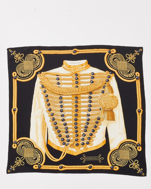 Hermès Navy/Gold/Multi Brandebourgs Carre 70 Silk Scarf