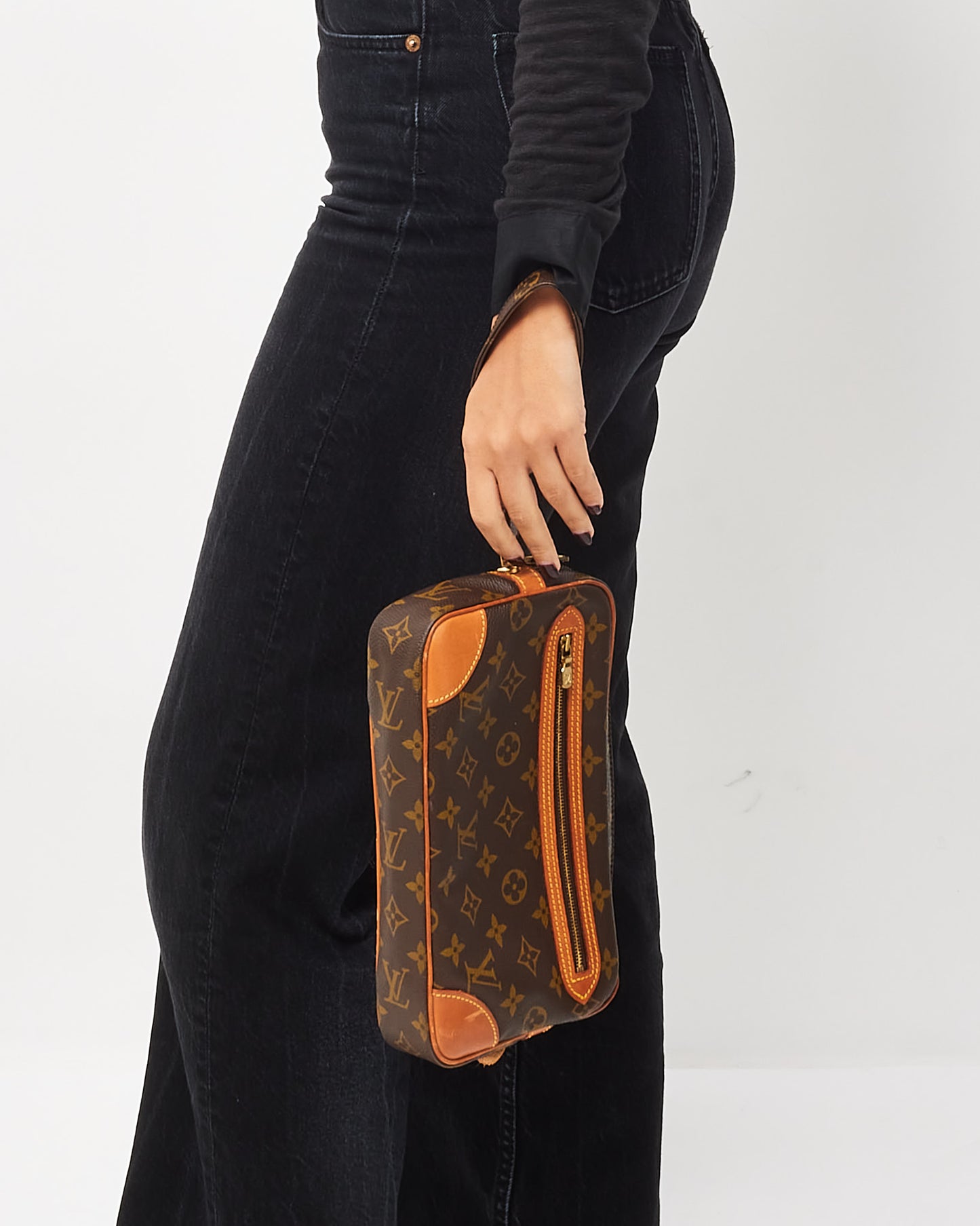 Louis Vuitton Vintage Monogram Canvas Pochette Marly Dragonne 26 Wristlet Clutch