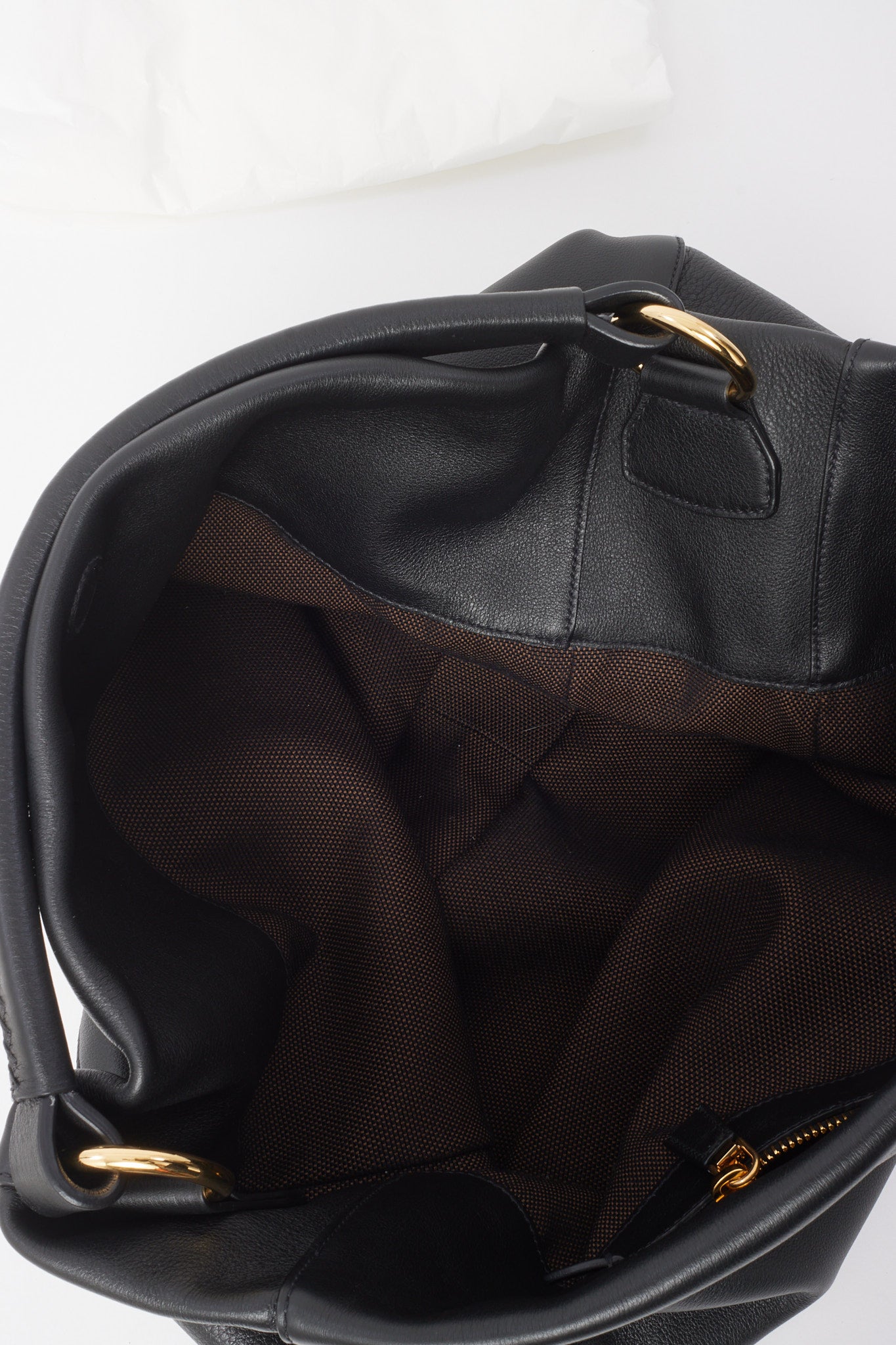 Prada Black Large Leather Shoulder Bag