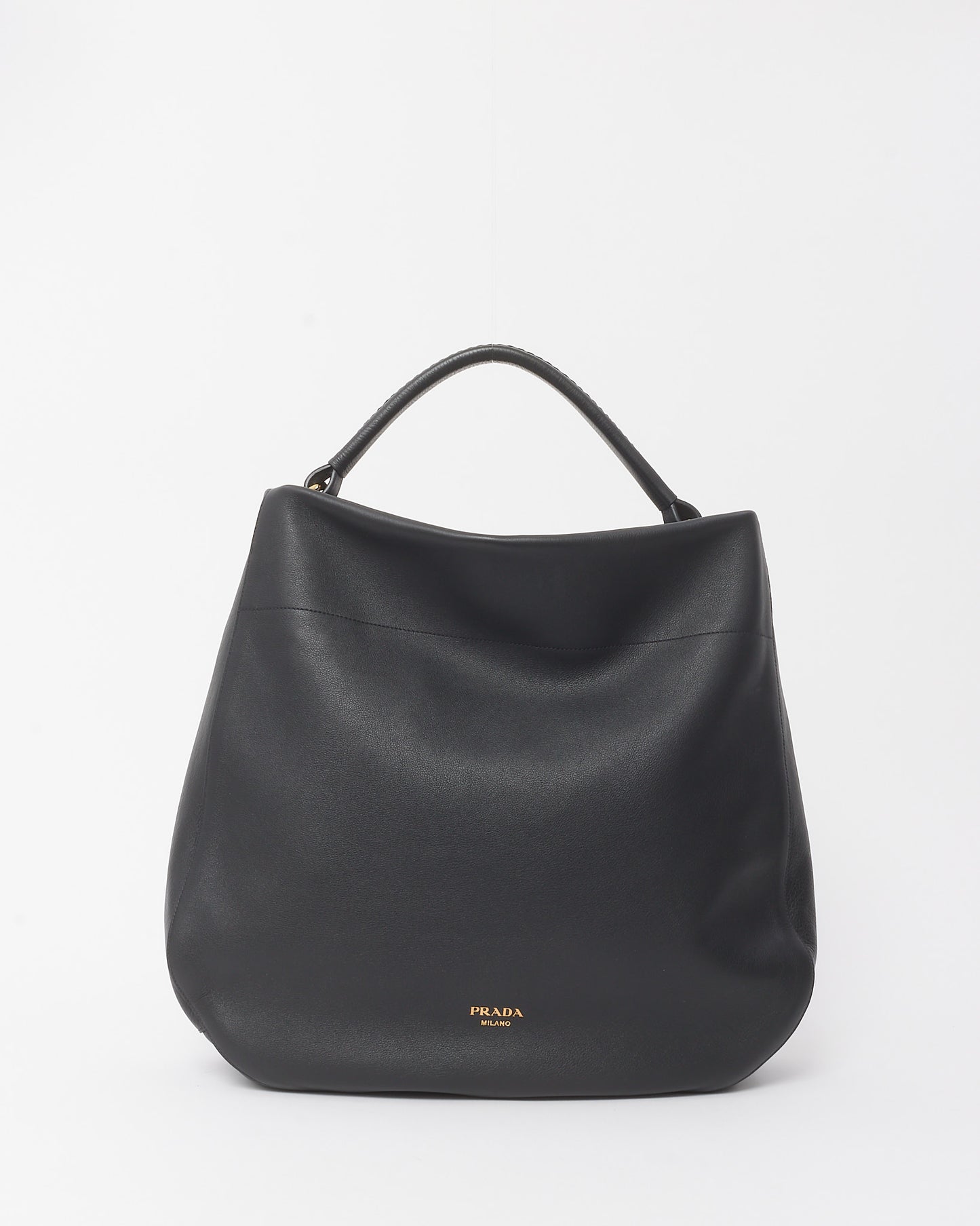 Prada Black Large Leather Shoulder Bag