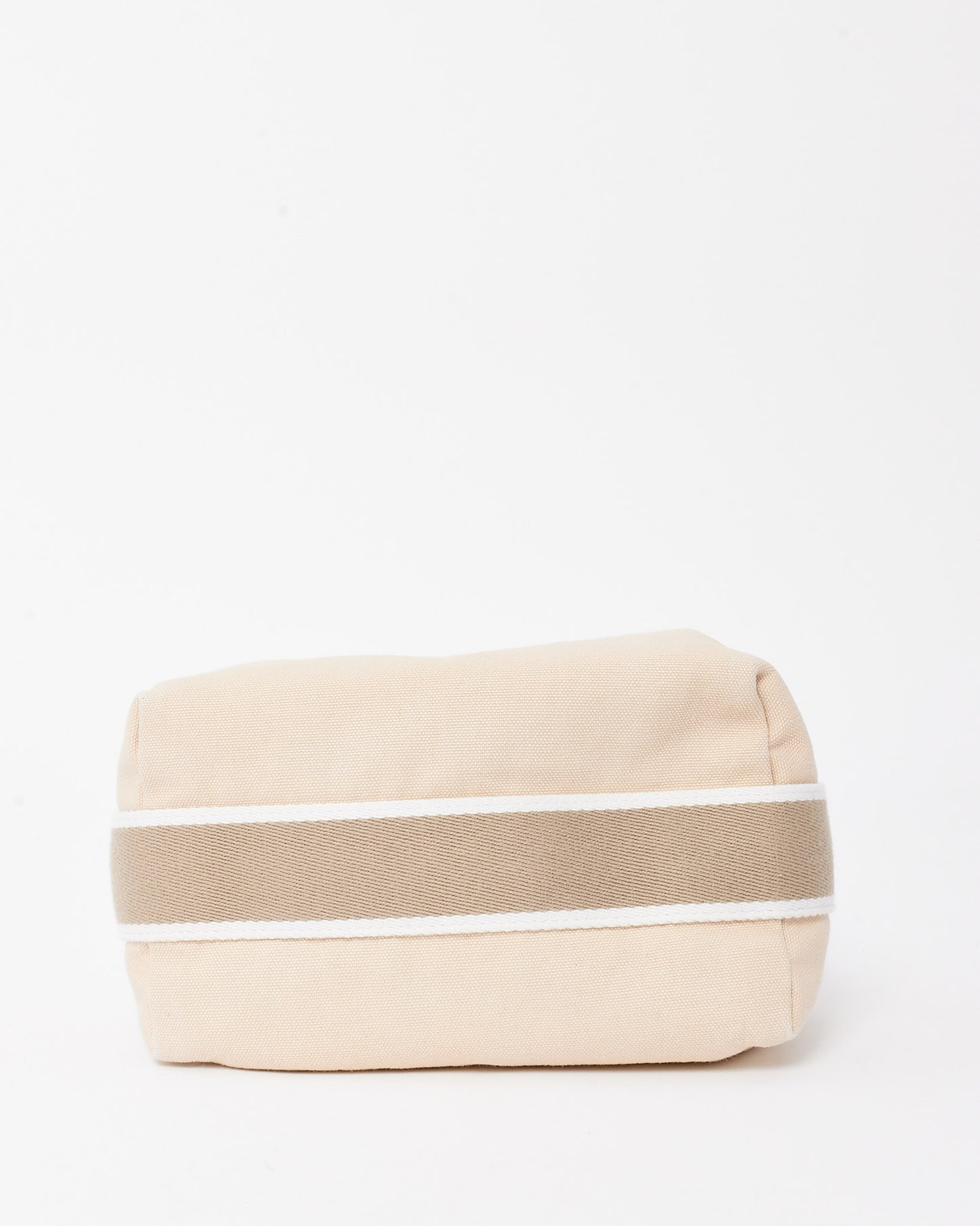 Hermès White Neutral Toile Canvas Small Bride À Brac Bag PM