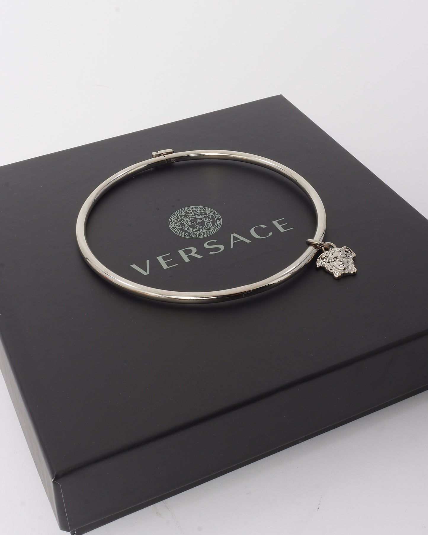 Versace Silver Medusa Aeternitas Choker Necklace