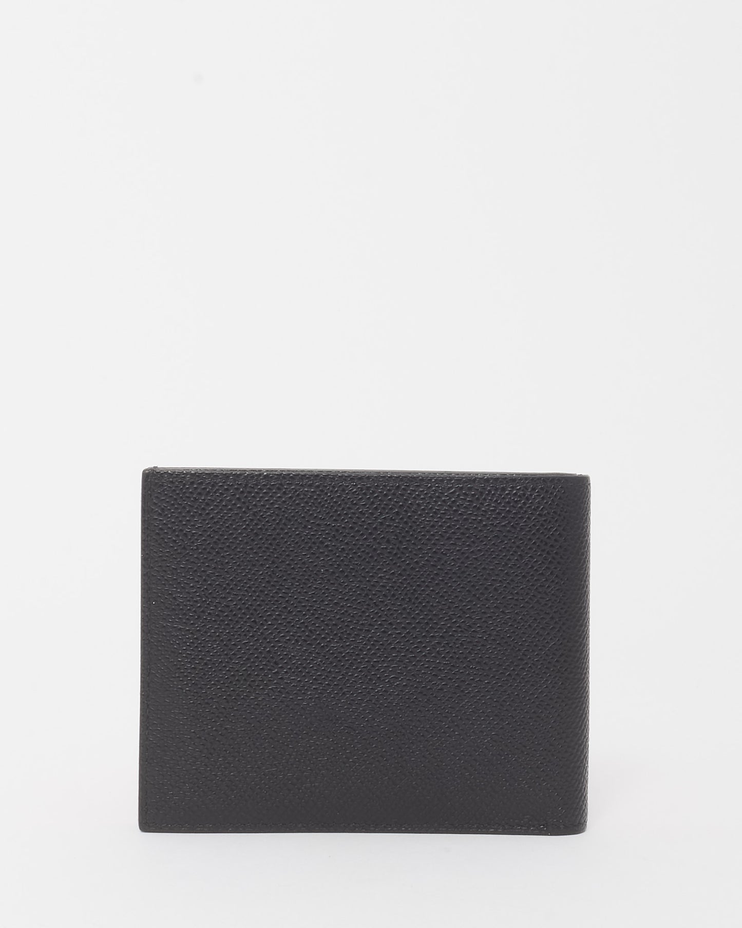 Hermès Black Epsom Leather Citizen Twill Compact Card Holder Wallet