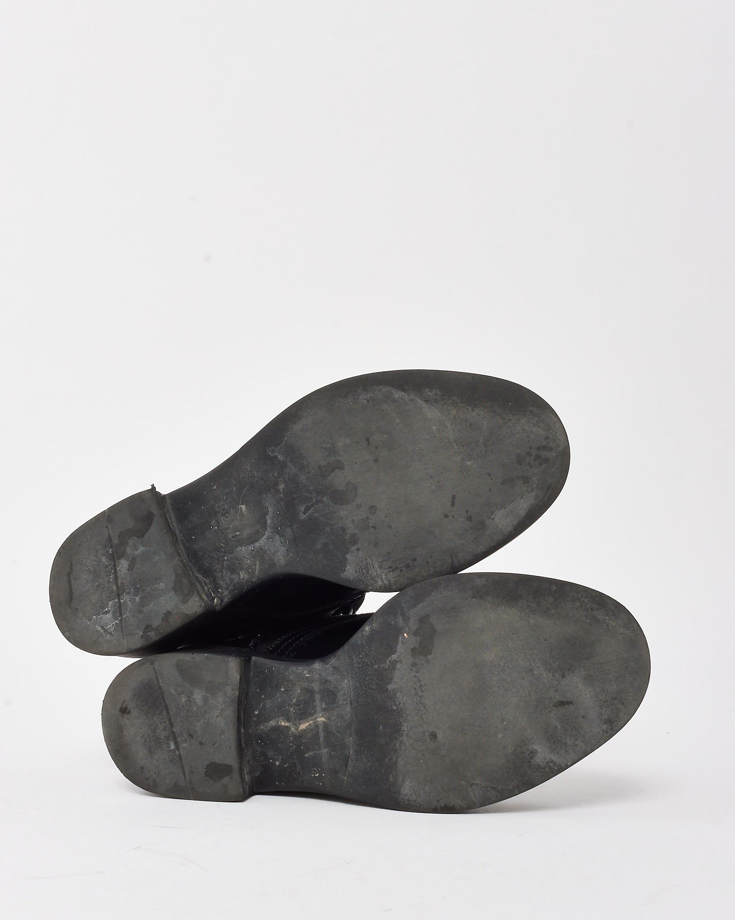 Prada Black Nylon & Leather Triangle Logo Combat Boots - 36