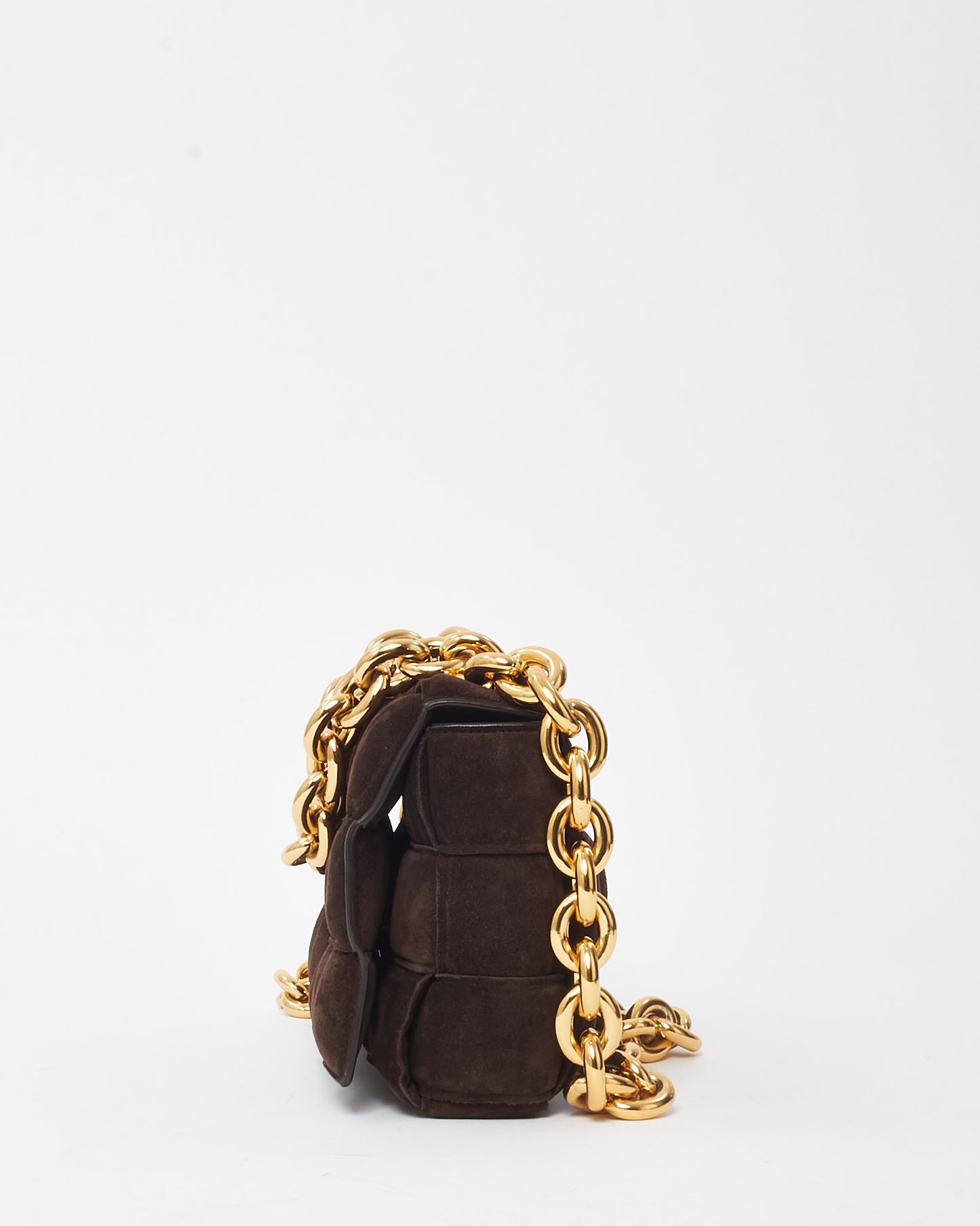 Bottega Veneta Brown Suede The Chain Cassette Shoulder Bag