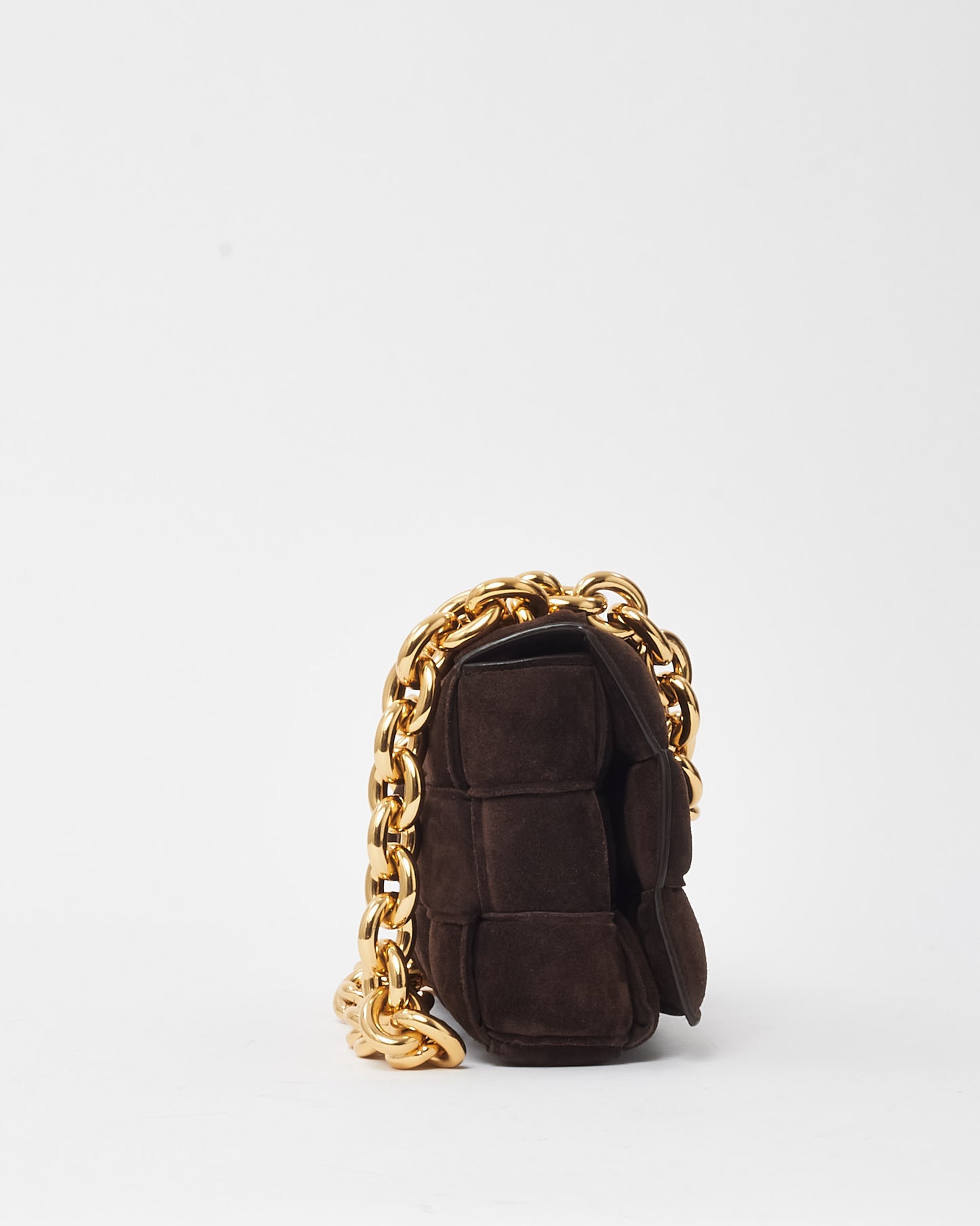 Bottega Veneta Brown Suede The Chain Cassette Shoulder Bag