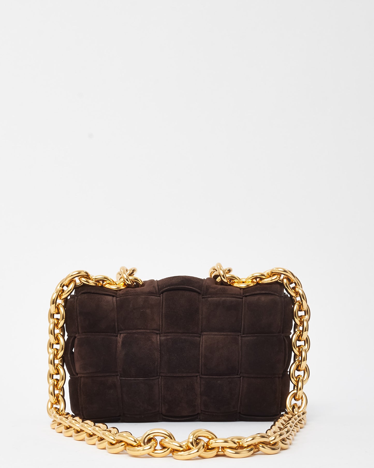 Bottega Veneta Brown Suede The Chain Cassette Shoulder Bag