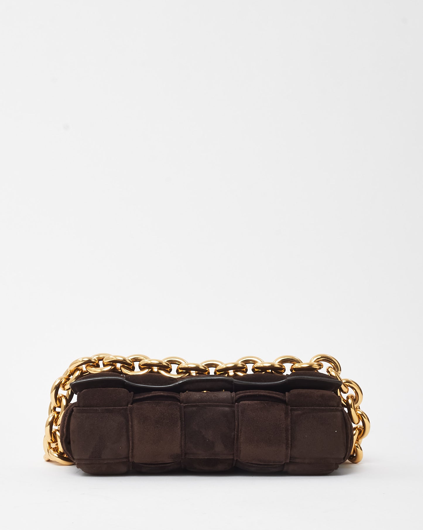 Bottega Veneta Brown Suede The Chain Cassette Shoulder Bag