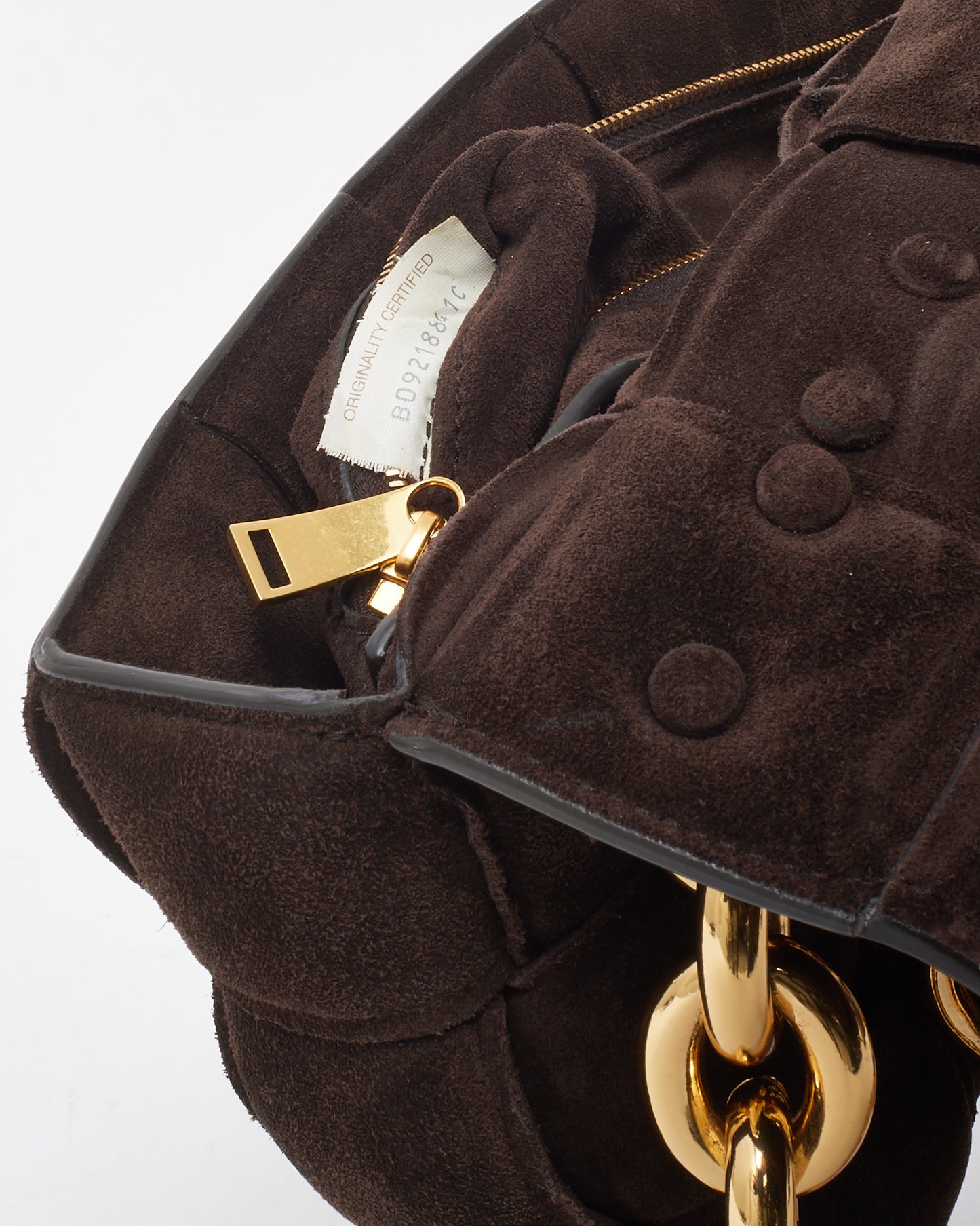 Bottega Veneta Brown Suede The Chain Cassette Shoulder Bag