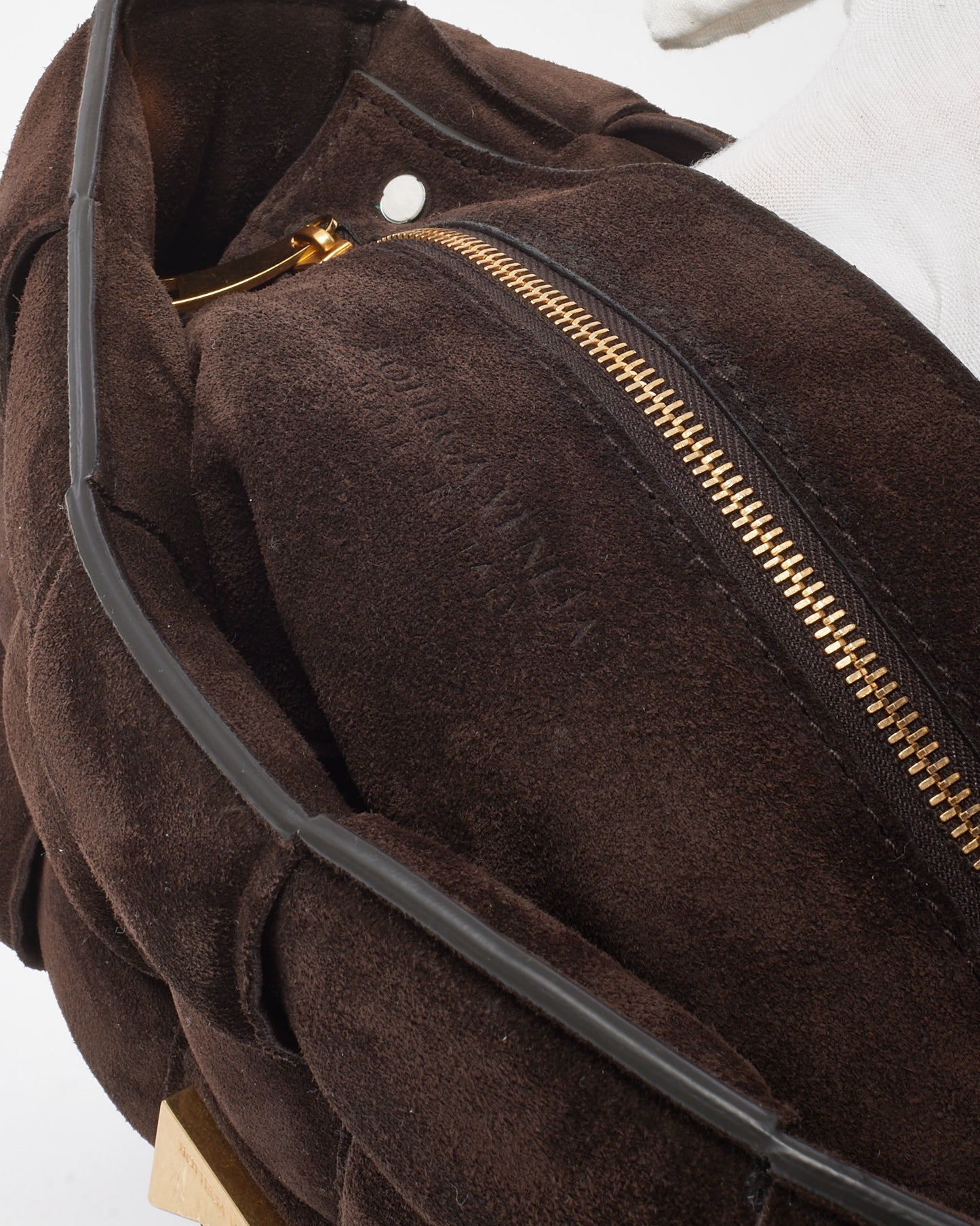 Bottega Veneta Brown Suede The Chain Cassette Shoulder Bag