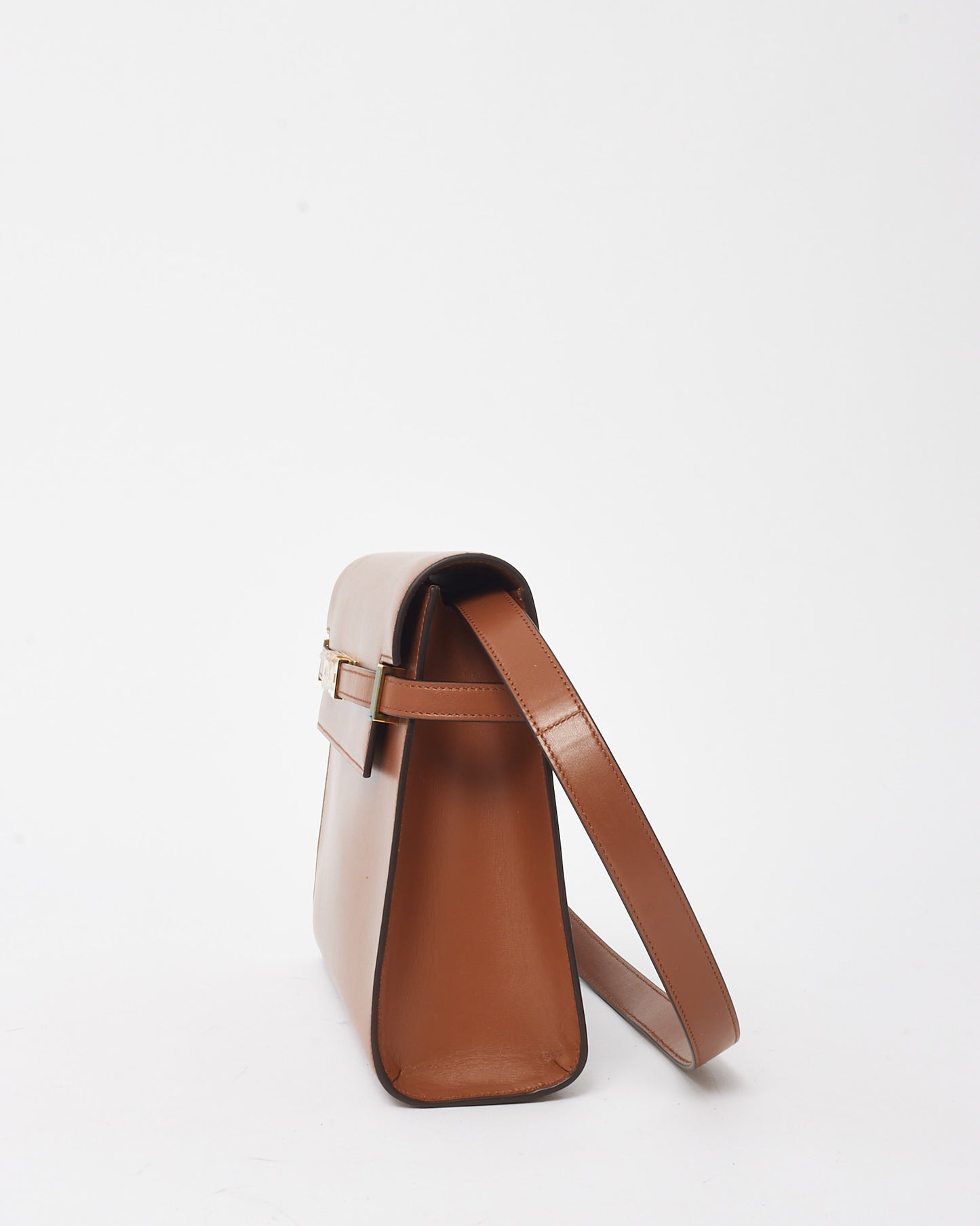 Saint Laurent Cognac Brown Smooth Calfskin Leather Medium Manhattan Shoulder Bag