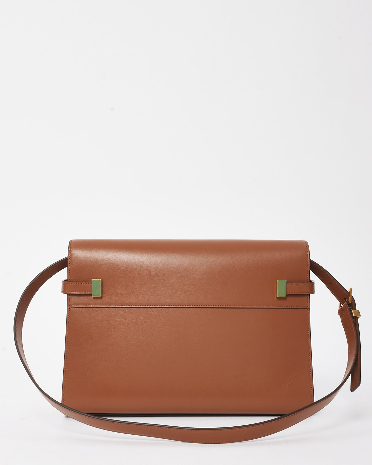 Saint Laurent Cognac Brown Smooth Calfskin Leather Medium Manhattan Shoulder Bag