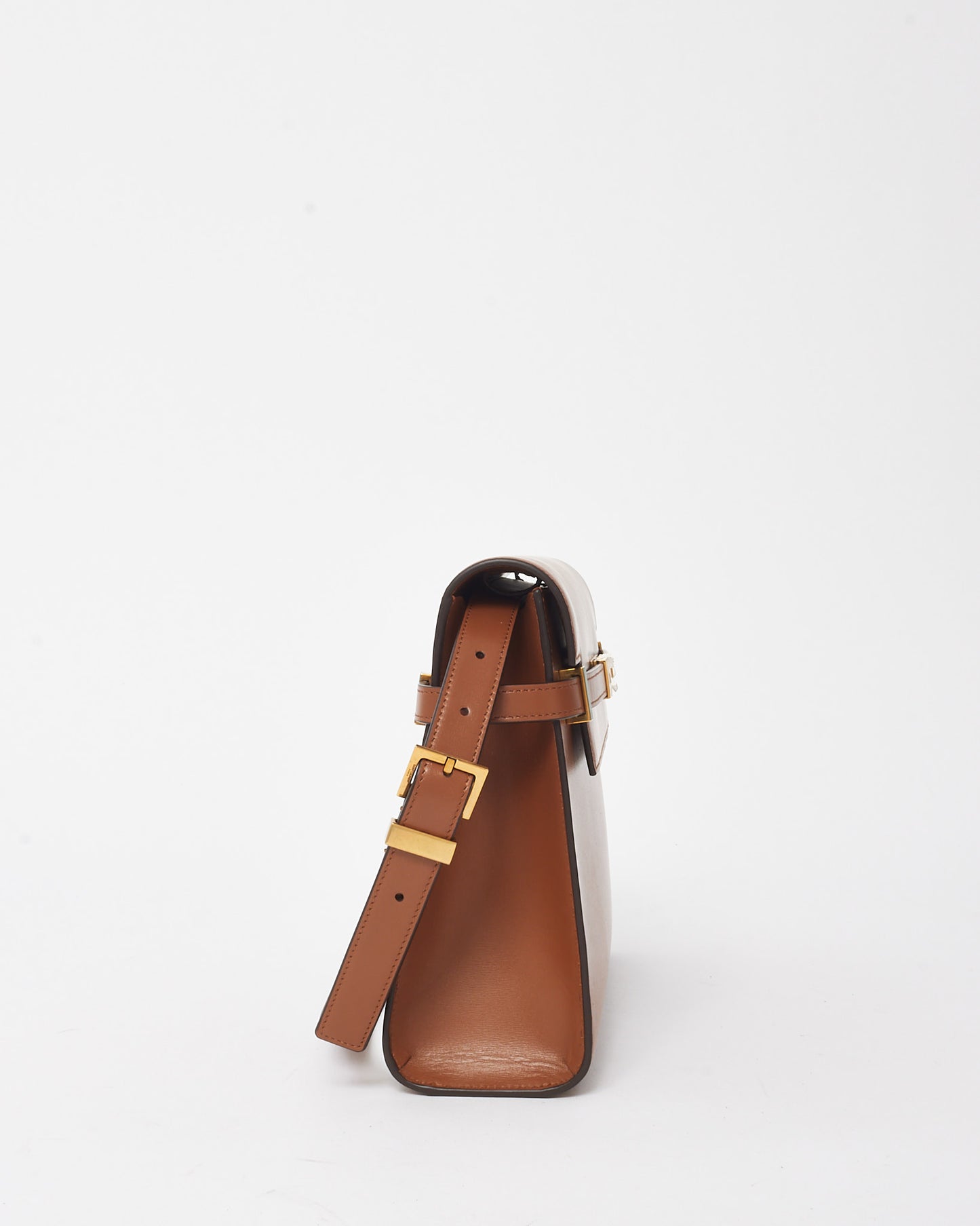 Saint Laurent Cognac Brown Smooth Calfskin Leather Medium Manhattan Shoulder Bag