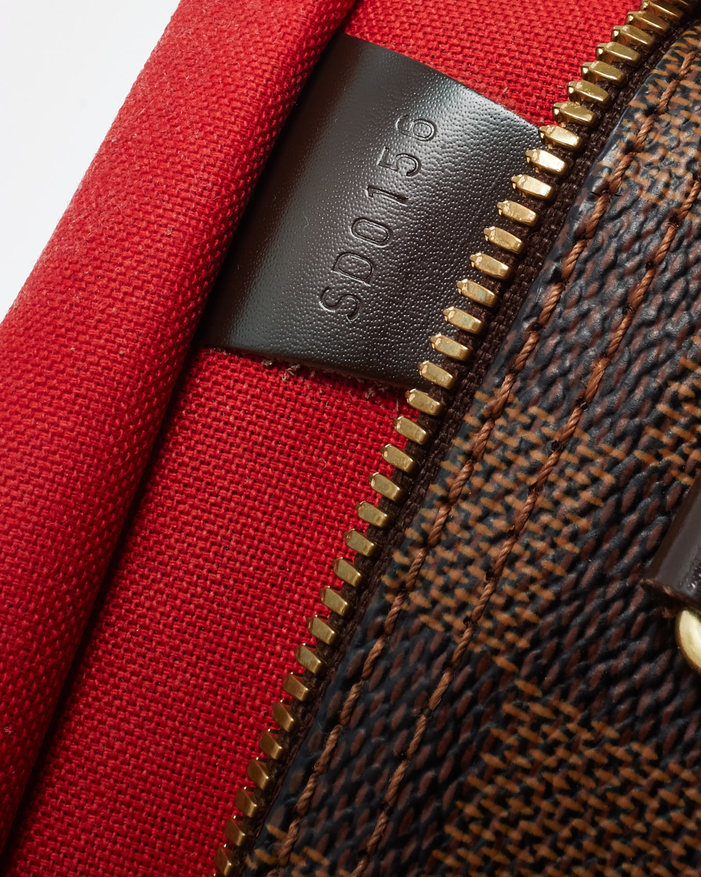 Louis Vuitton Damier Ebene Coated Canvas Speedy Bandoulière 35 with Initials