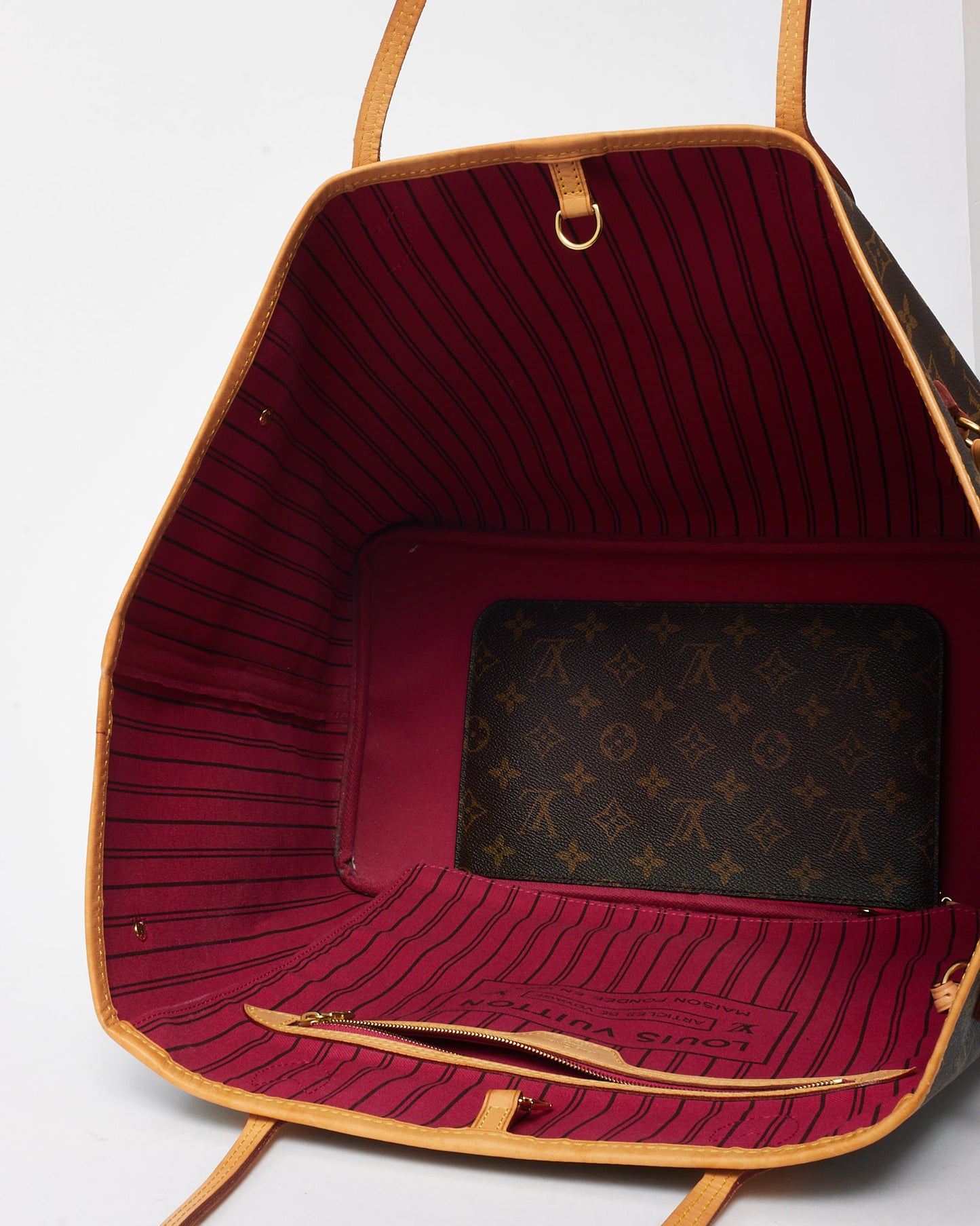 Louis Vuitton Monogram Canvas Neverfull GM Bag with Pouch (with Initials)