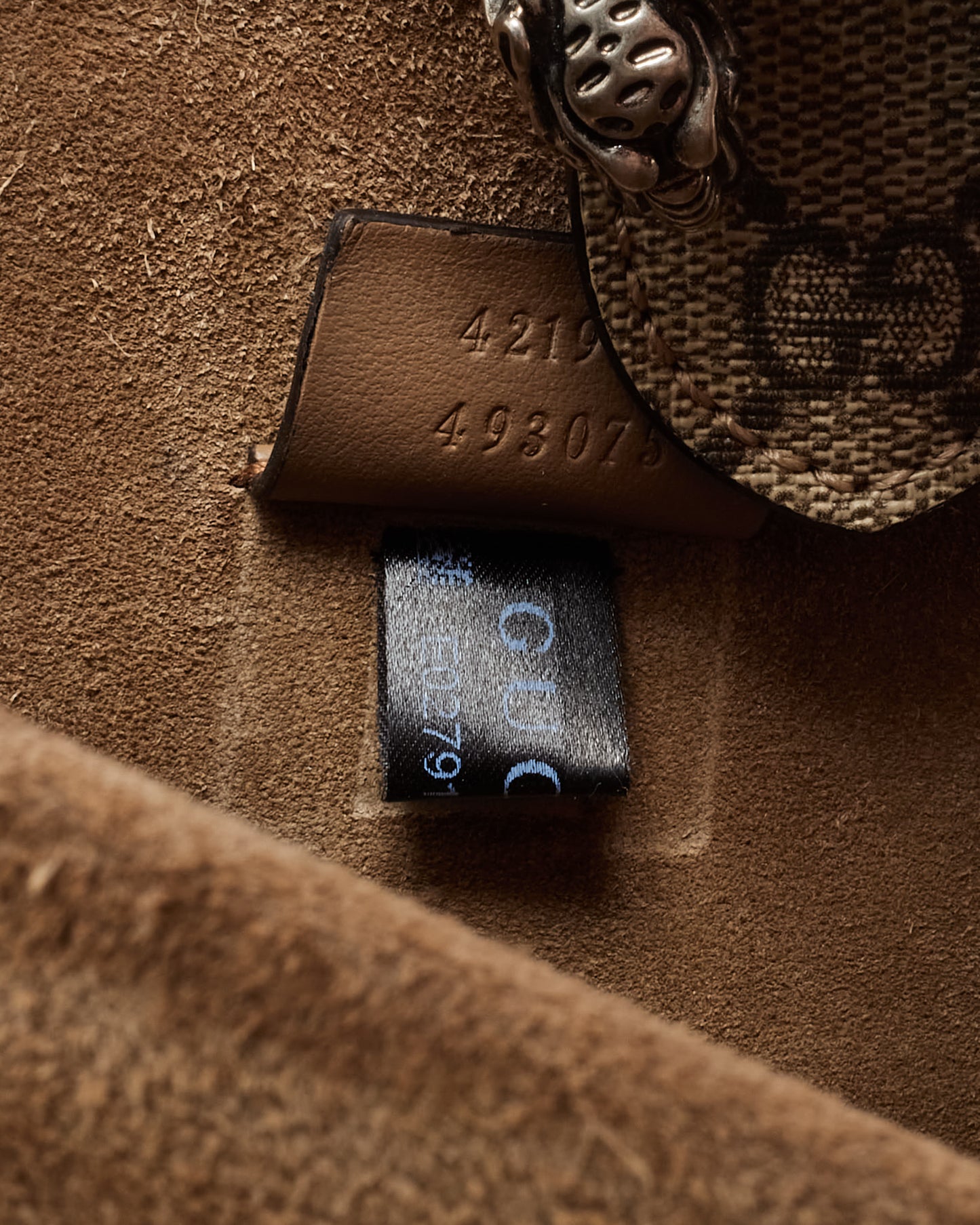 Gucci Beige and Ebony Monogram GG Supreme Canvas Mini Square Dionysus Shoulder Bag