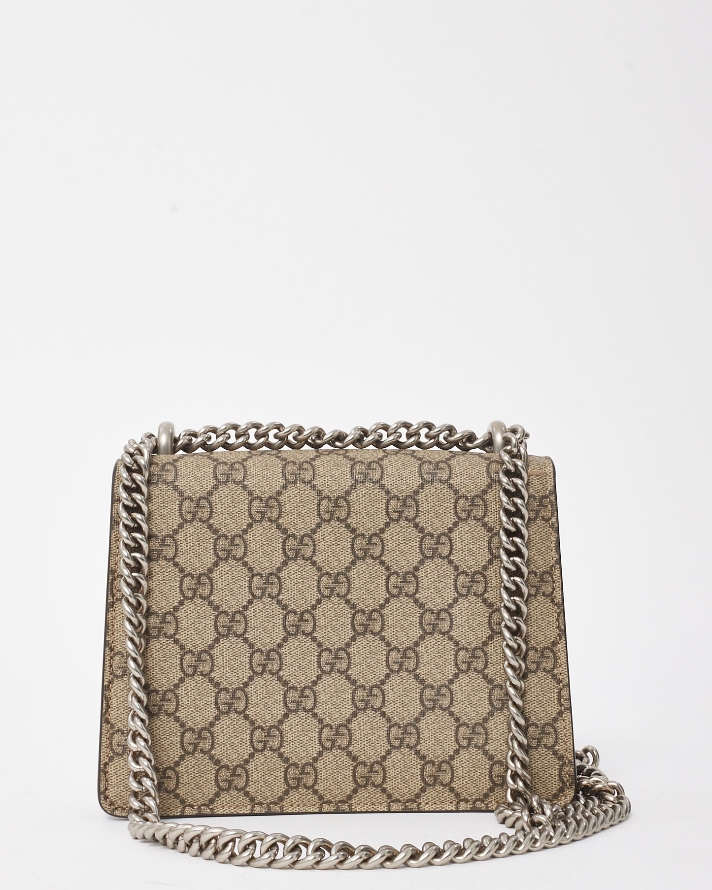 Gucci Beige and Ebony Monogram GG Supreme Canvas Mini Square Dionysus Shoulder Bag