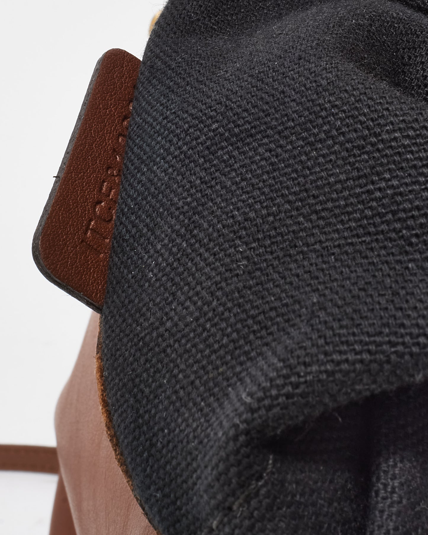 Burberry Brown Leather and Beige House Check Canvas Little Crush Crossbody Bag