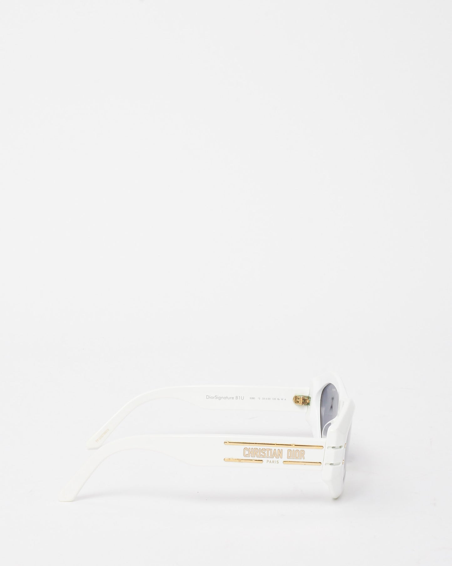 Dior White Acetate DiorSignature B1U Cat Eye Sunglasses