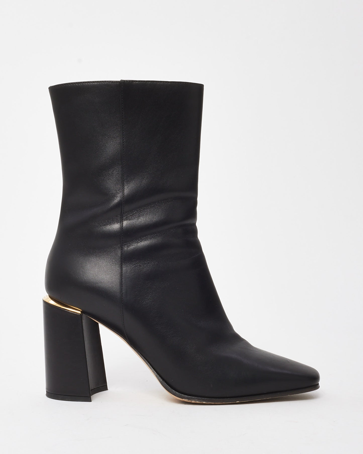 Jimmy Choo Black Leather Loren 85 Ankle Boots - 38.5