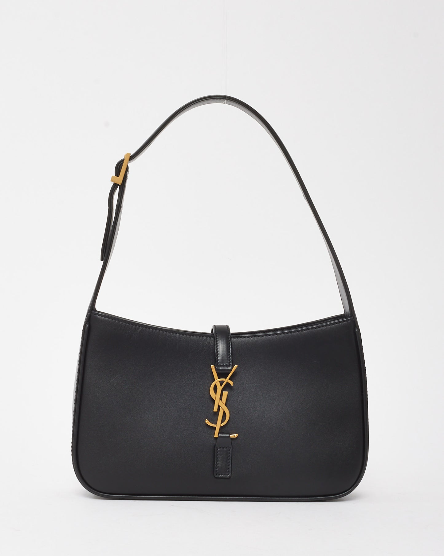 Saint Laurent Black Smooth Calfskin Leather Le 5 a 7 Shoulder Bag