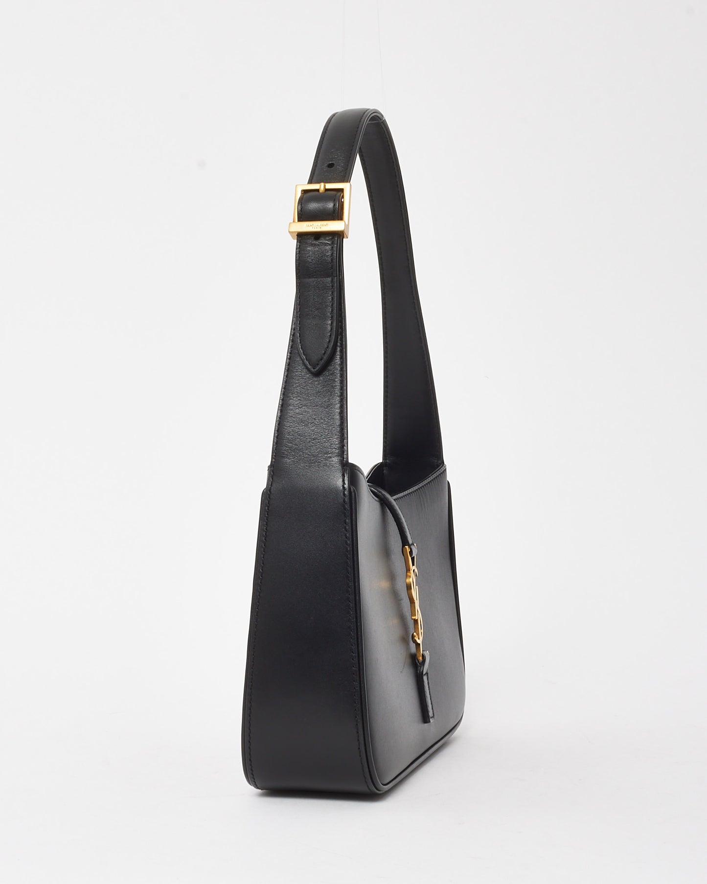 Saint Laurent Black Smooth Calfskin Leather Le 5 a 7 Shoulder Bag