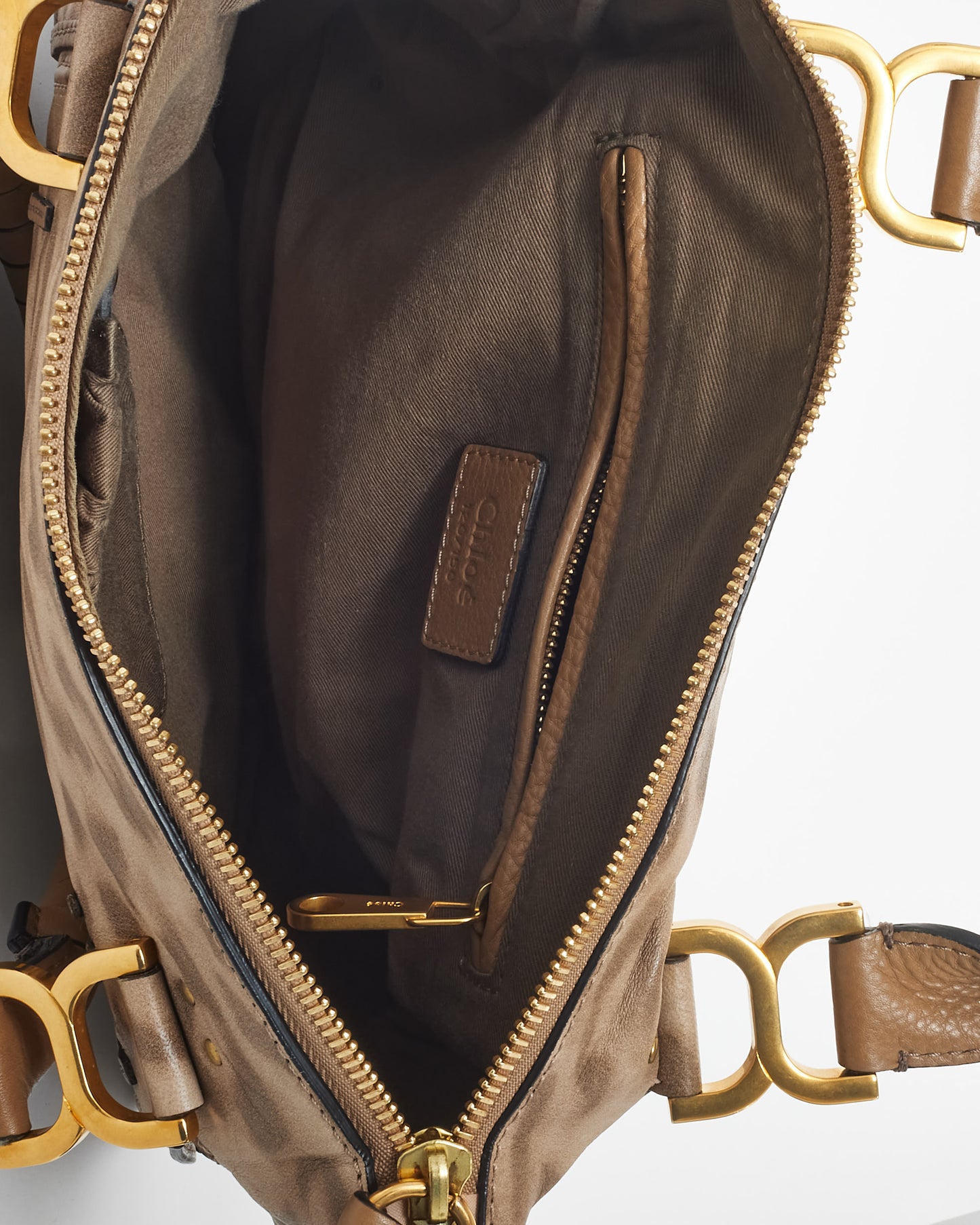 Chloé Brown & Beige Leopard Print Leather Marcie Bag