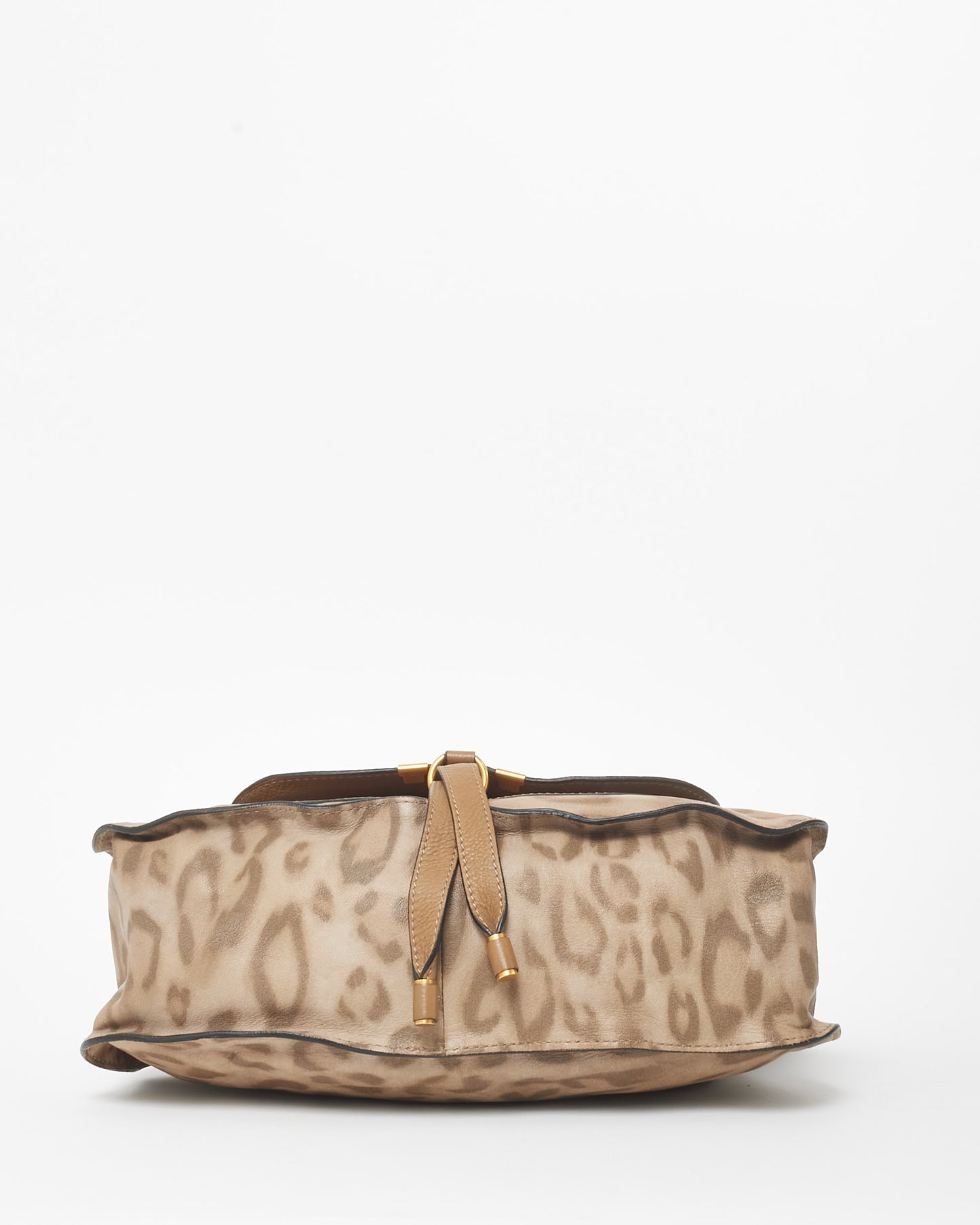 Chloé Brown & Beige Leopard Print Leather Marcie Bag