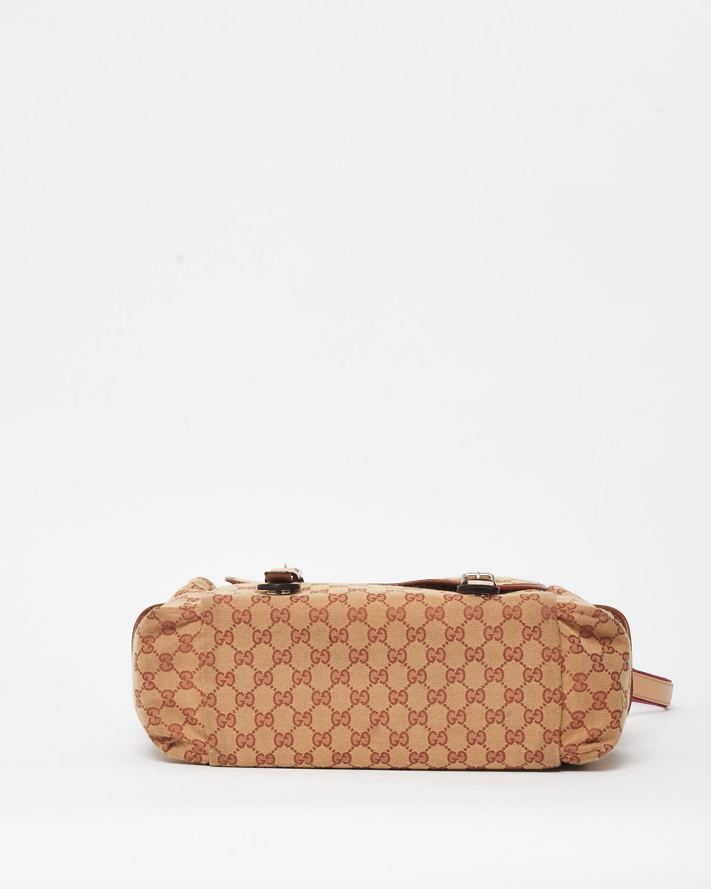 Gucci Brown & Burgundy GG Canvas Diaper Bag