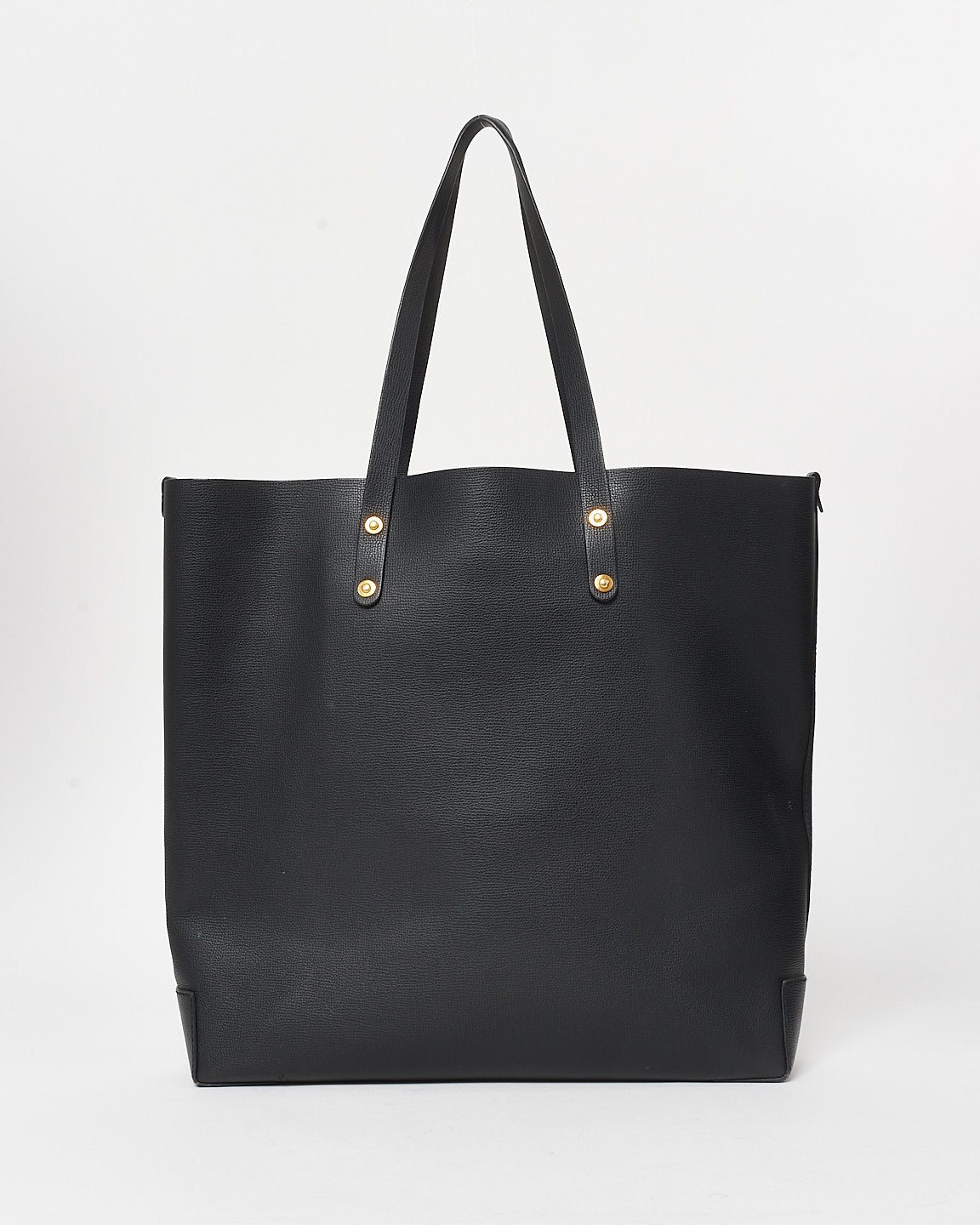 Buy Burberry Black Leather Calfskin Crest Embossed Large Tote Bag