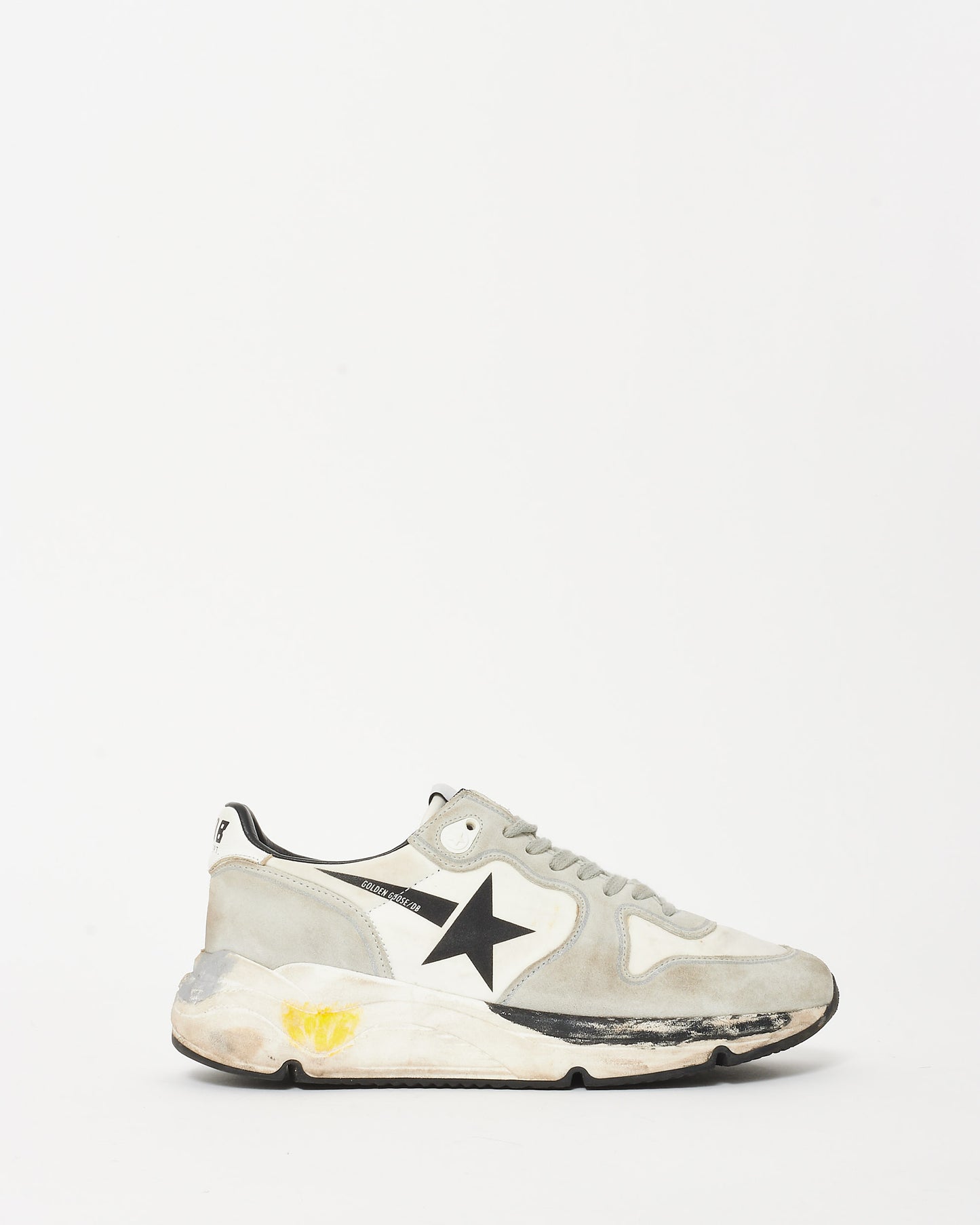 Golden Goose Black Grey & Yellow Running Sneakers - 37
