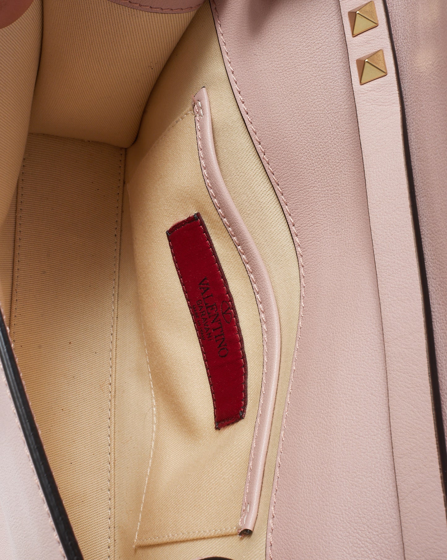 Valentino Pink Smooth Leather Small Rockstud Crossbody Bag