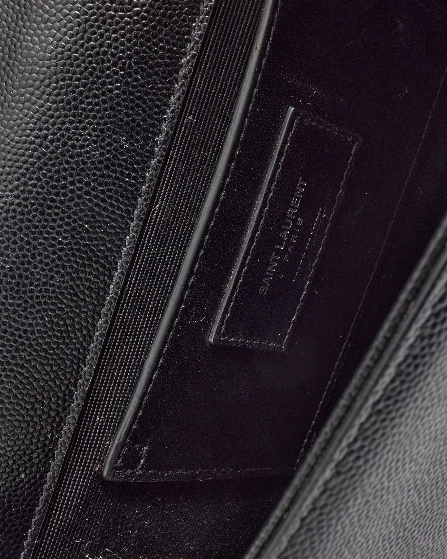 Saint Laurent Black Grain De Poudre Medium Tonal YSL Kate Shoulder Bag