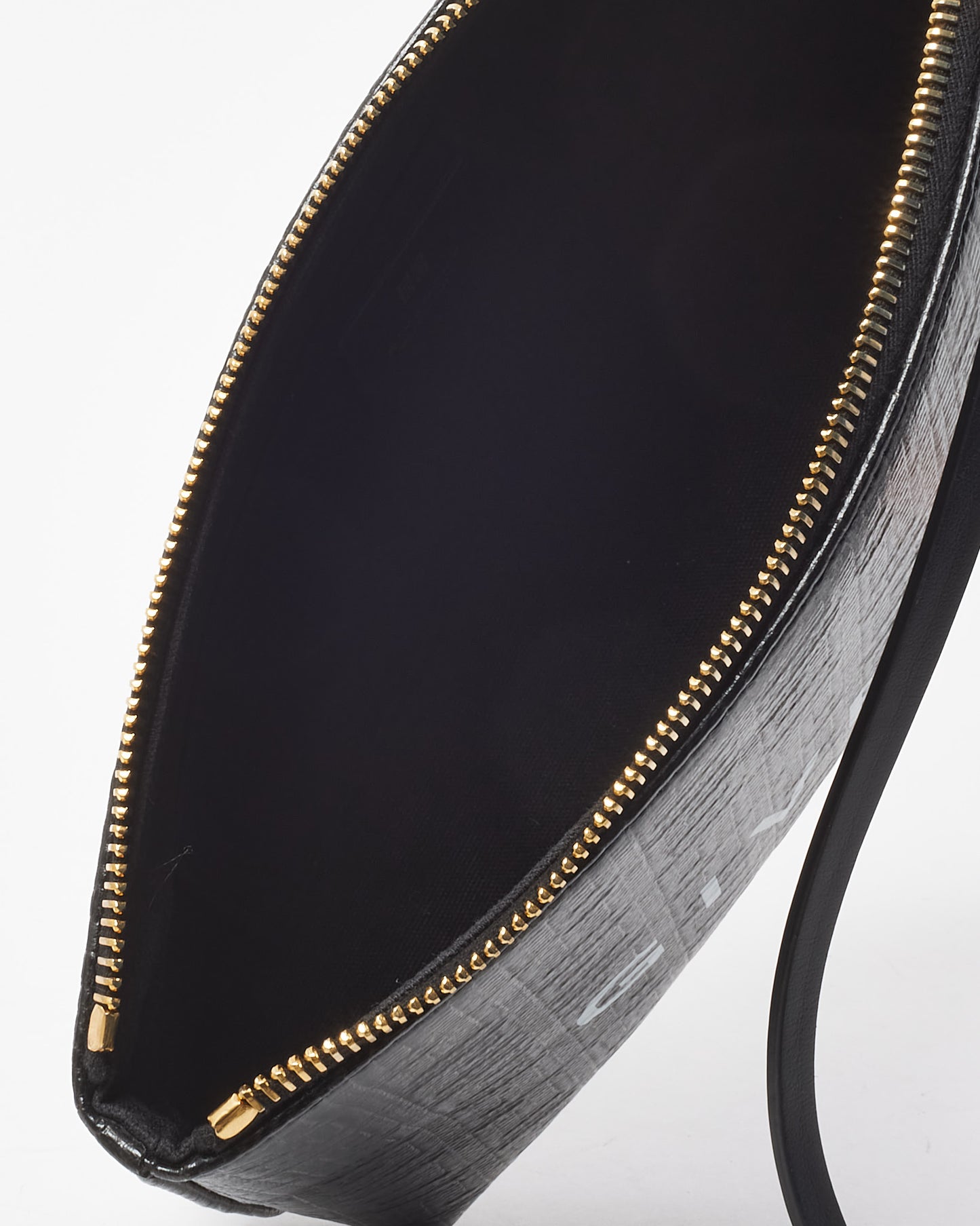 Givenchy Black 4G Coated Canvas Large Logo Wristlet Pouch