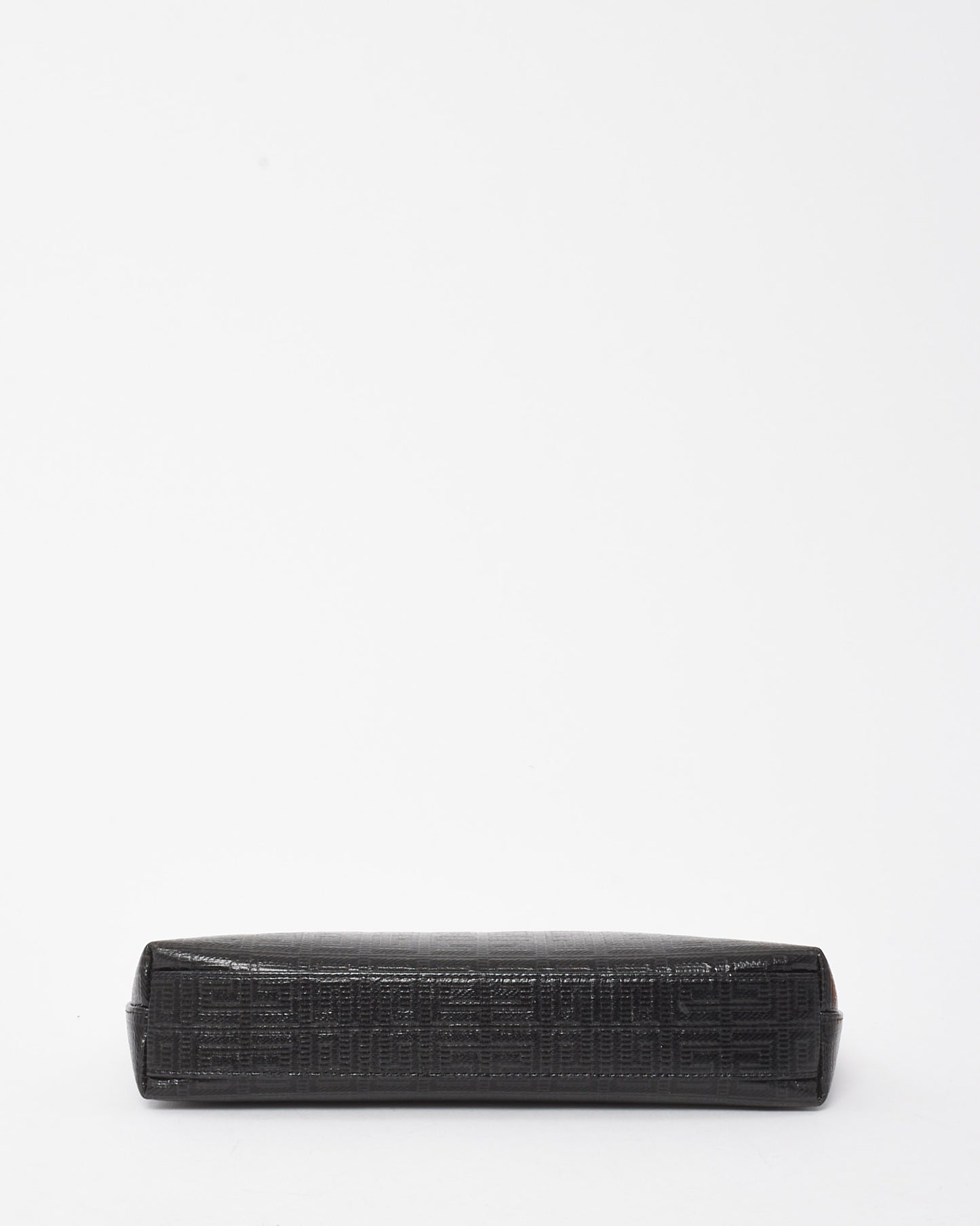 Givenchy Black 4G Coated Canvas Large Logo Wristlet Pouch