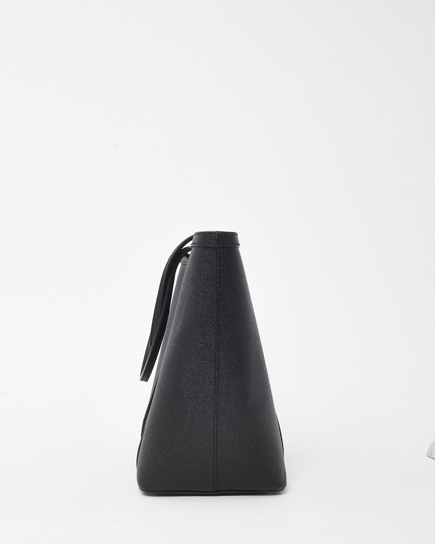 Dolce & Gabbana Black Grained Leather Miss Escape Shopping Tote Bag