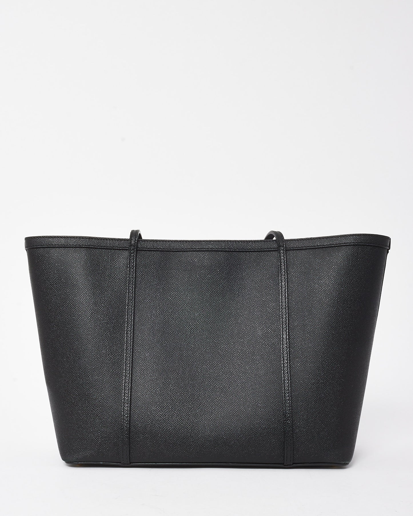 Dolce & Gabbana Black Grained Leather Miss Escape Shopping Tote Bag