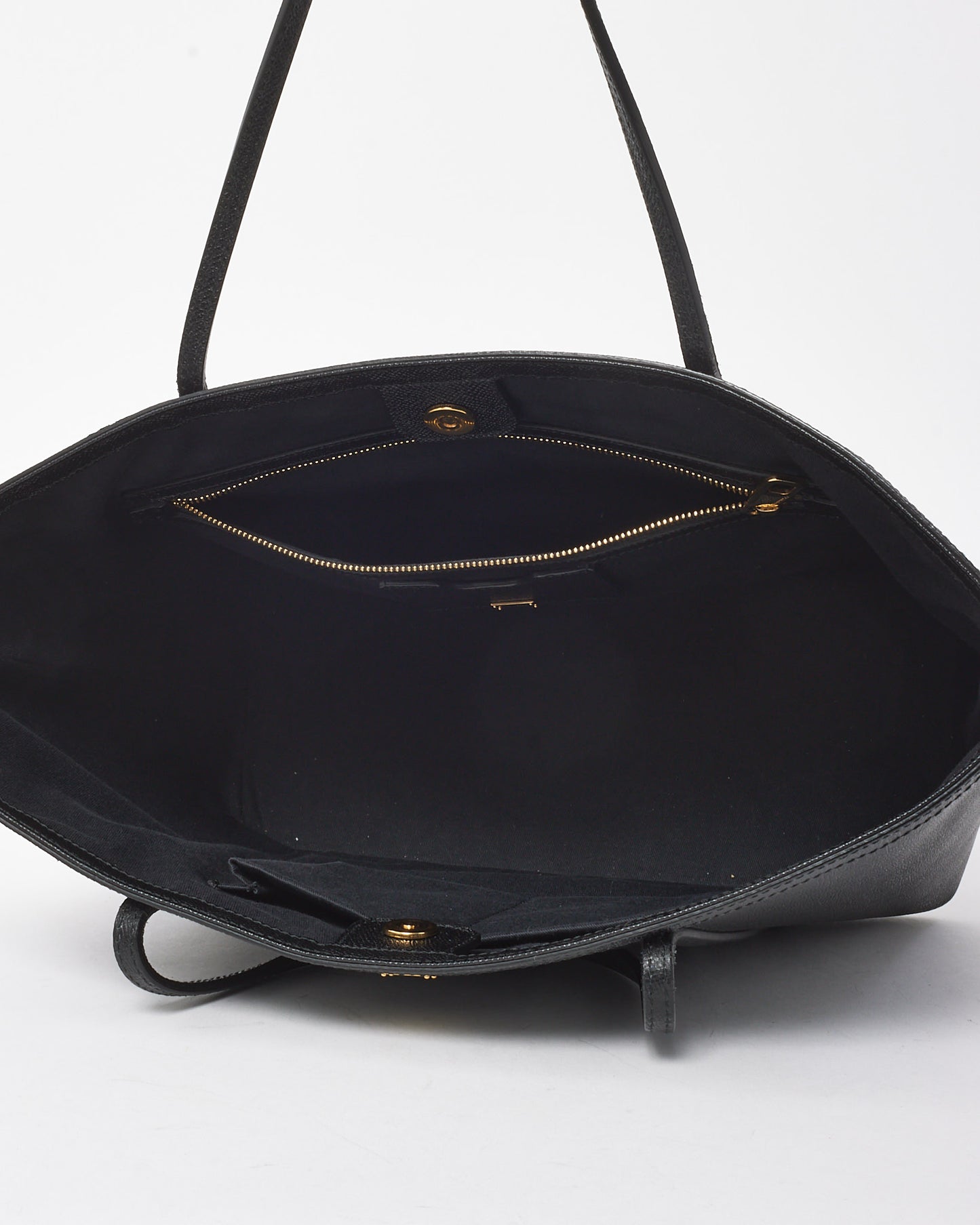 Dolce & Gabbana Black Grained Leather Miss Escape Shopping Tote Bag