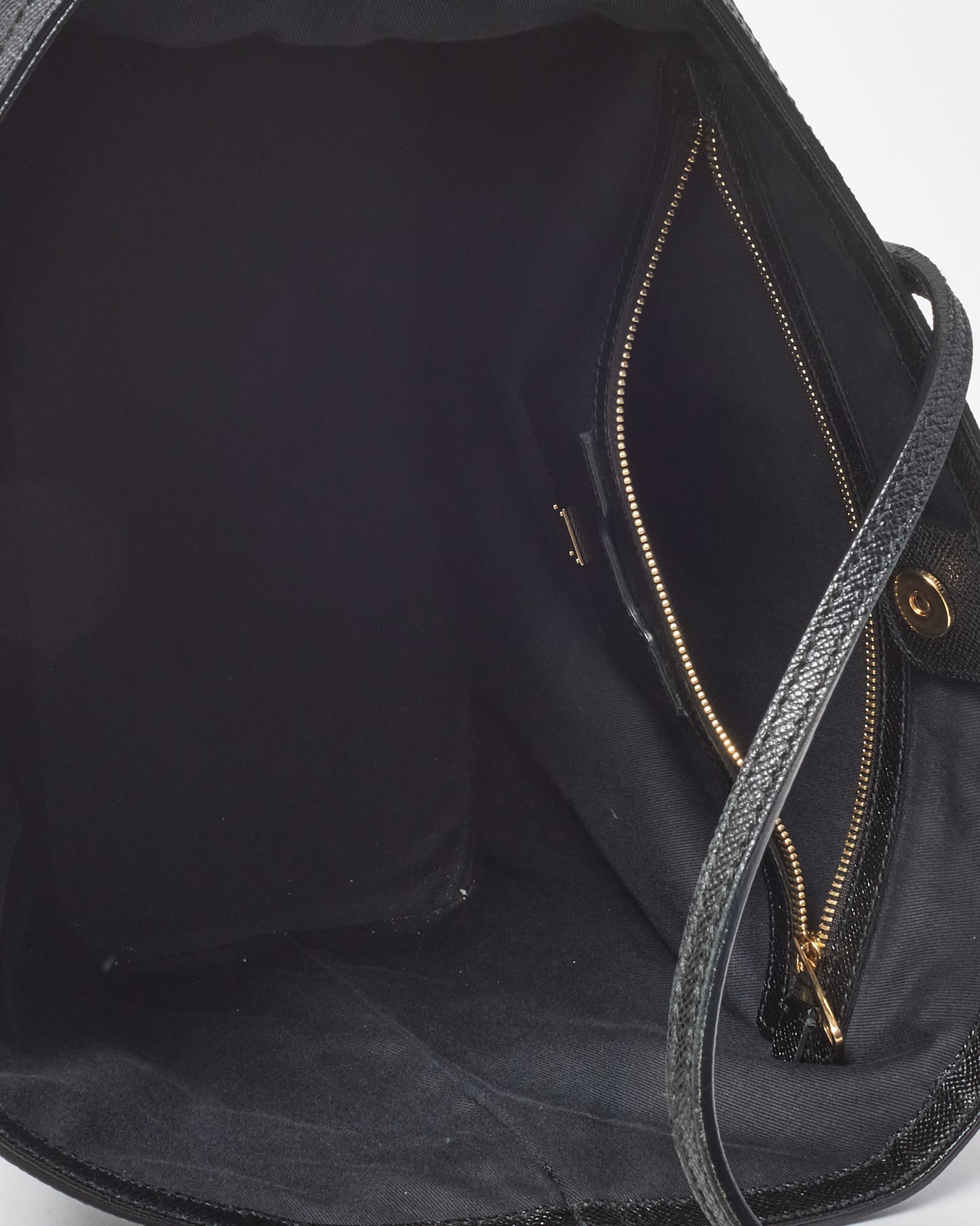 Dolce & Gabbana Black Grained Leather Miss Escape Shopping Tote Bag