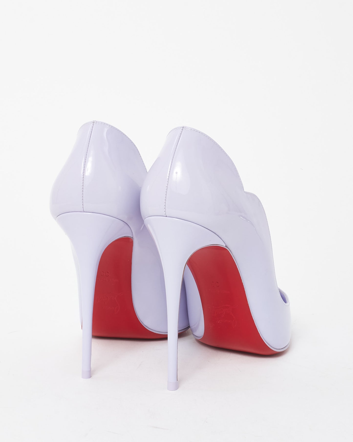 Christian Louboutin Purple Patent Leather Hot Chick 100mm Pumps - 39