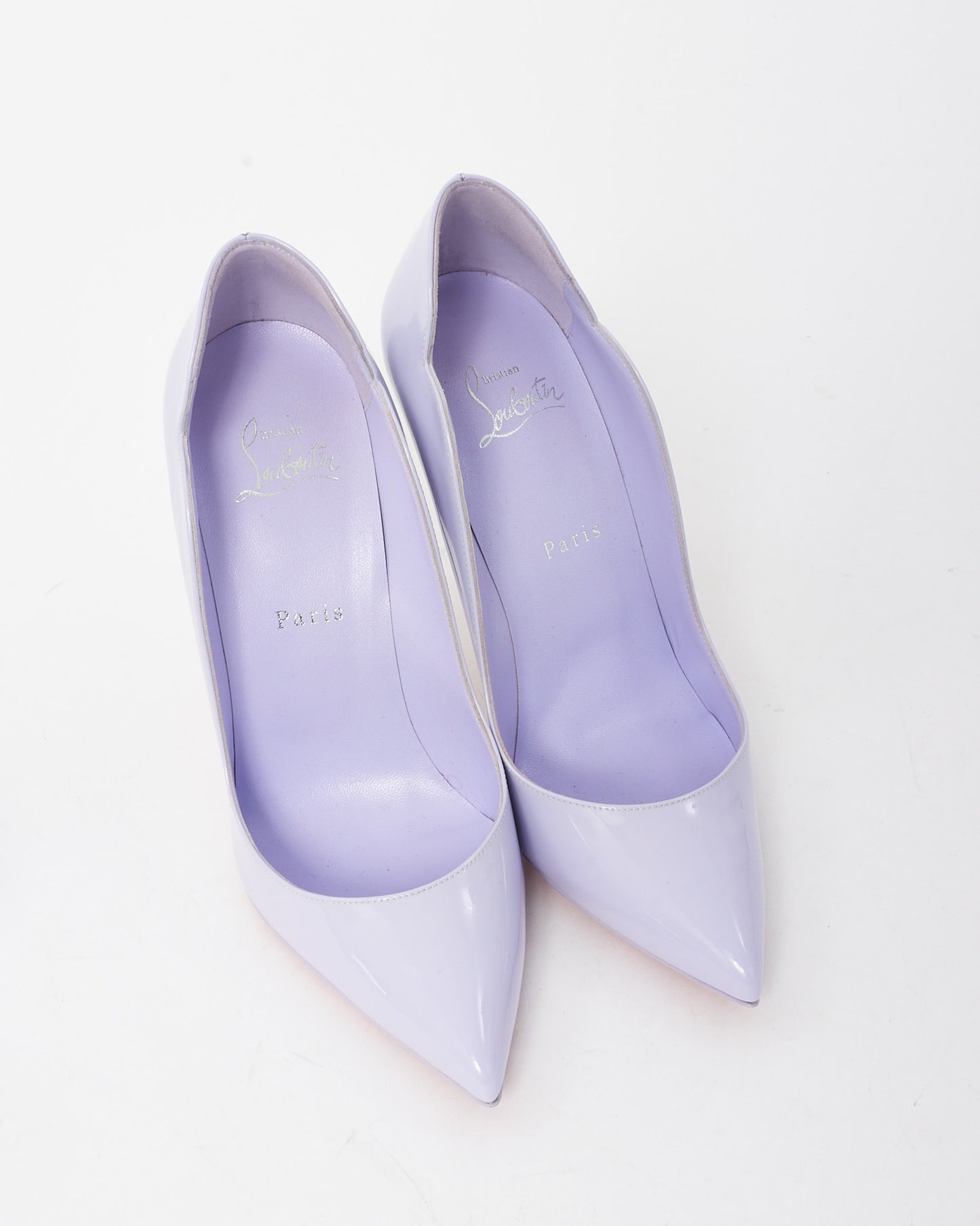 Christian Louboutin Purple Patent Leather Hot Chick 100mm Pumps - 39