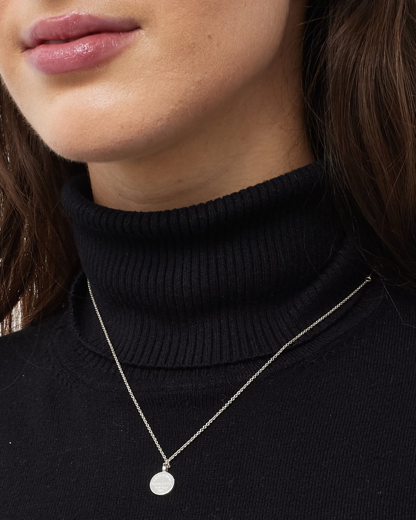 Tiffany & Co. Sterling Silver Return to Tiffany Mini Round Pendant Necklace