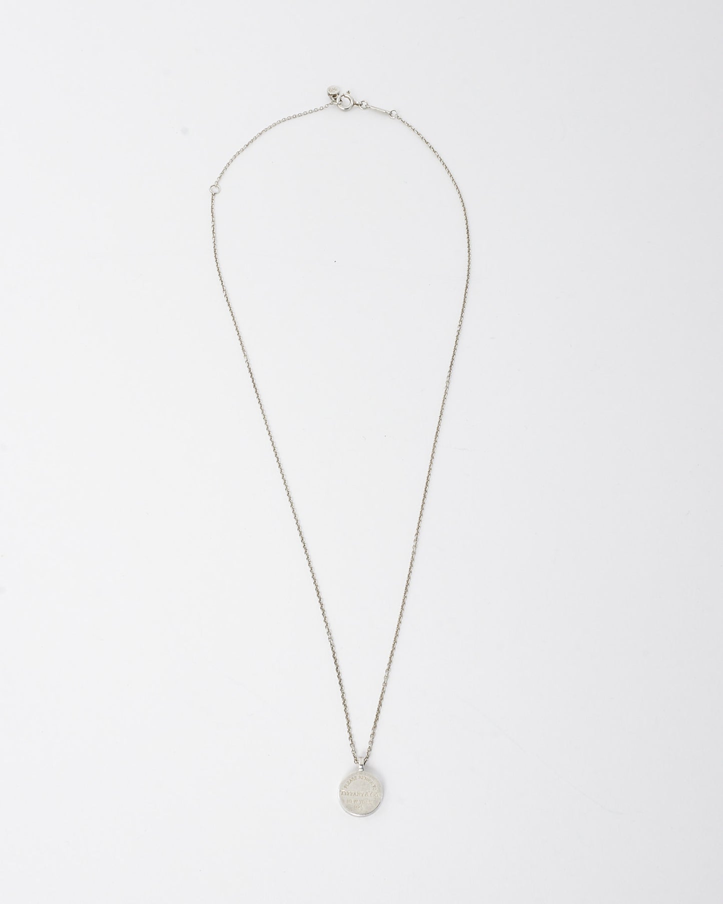 Tiffany & Co. Sterling Silver Return to Tiffany Mini Round Pendant Necklace