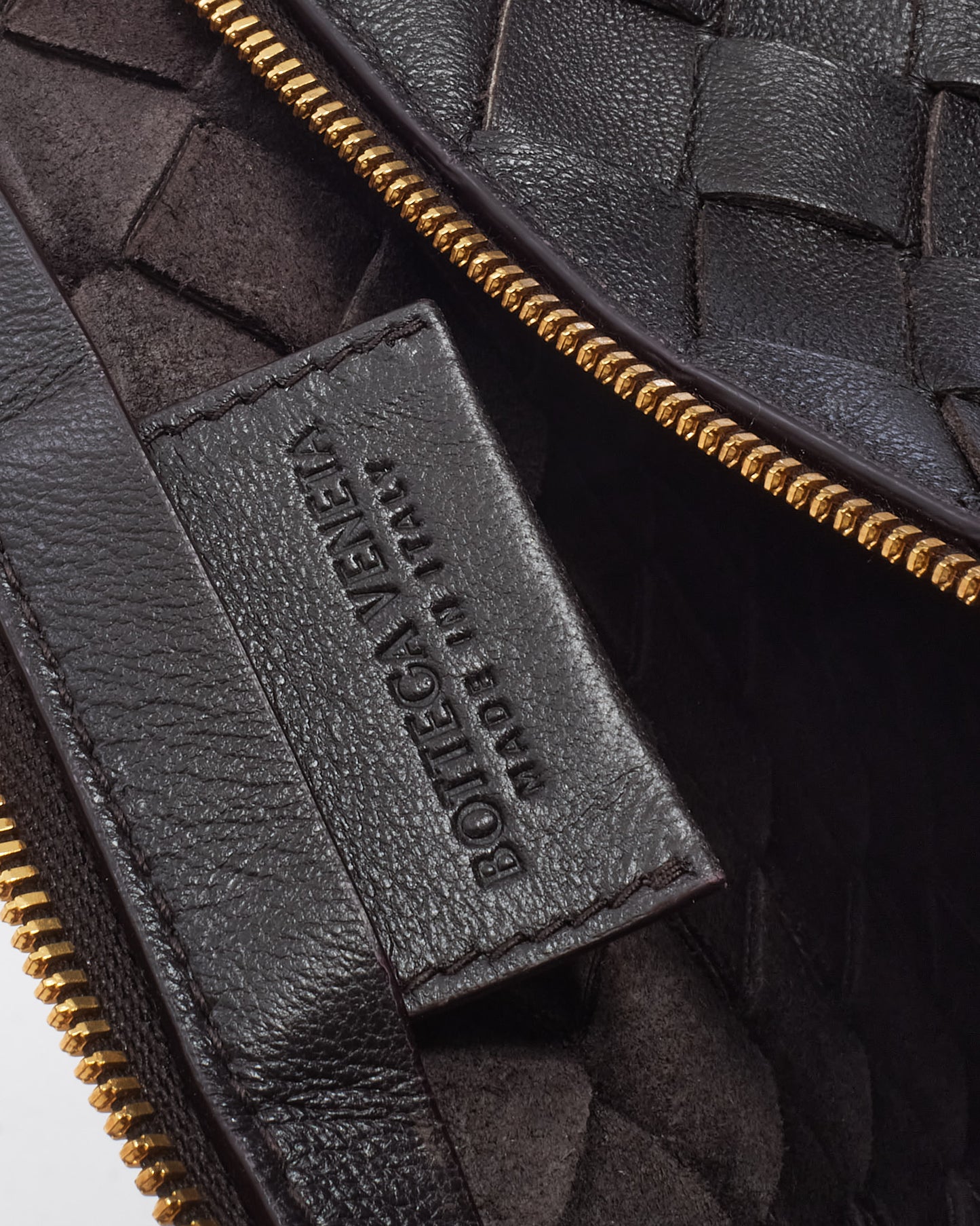 Bottega Veneta Brown (Fondant) Intrecciato Leather Small Turn Pouch Bag