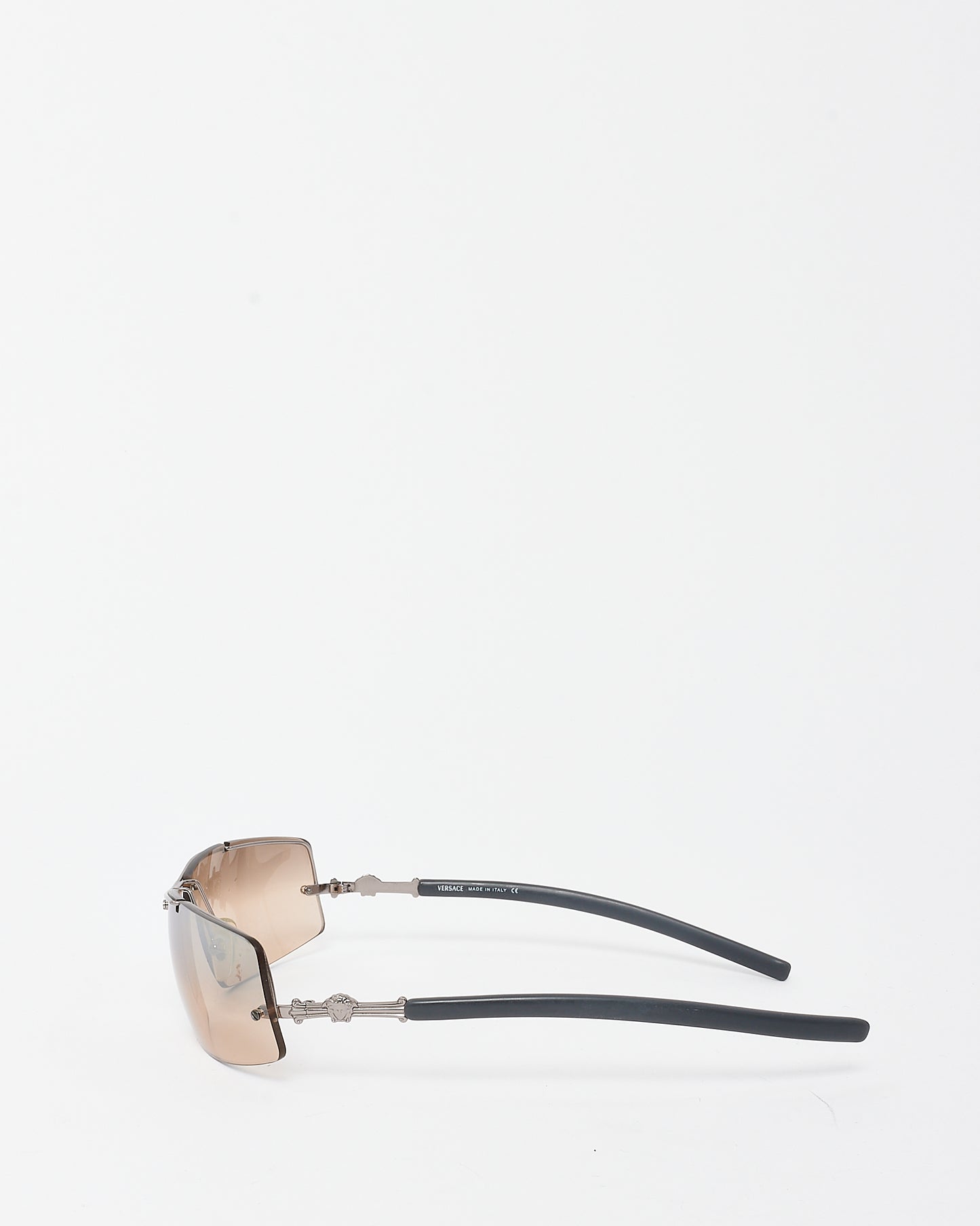 Versace Vintage Black Acetate Square Medusa Head MOD4105 Sunglasses