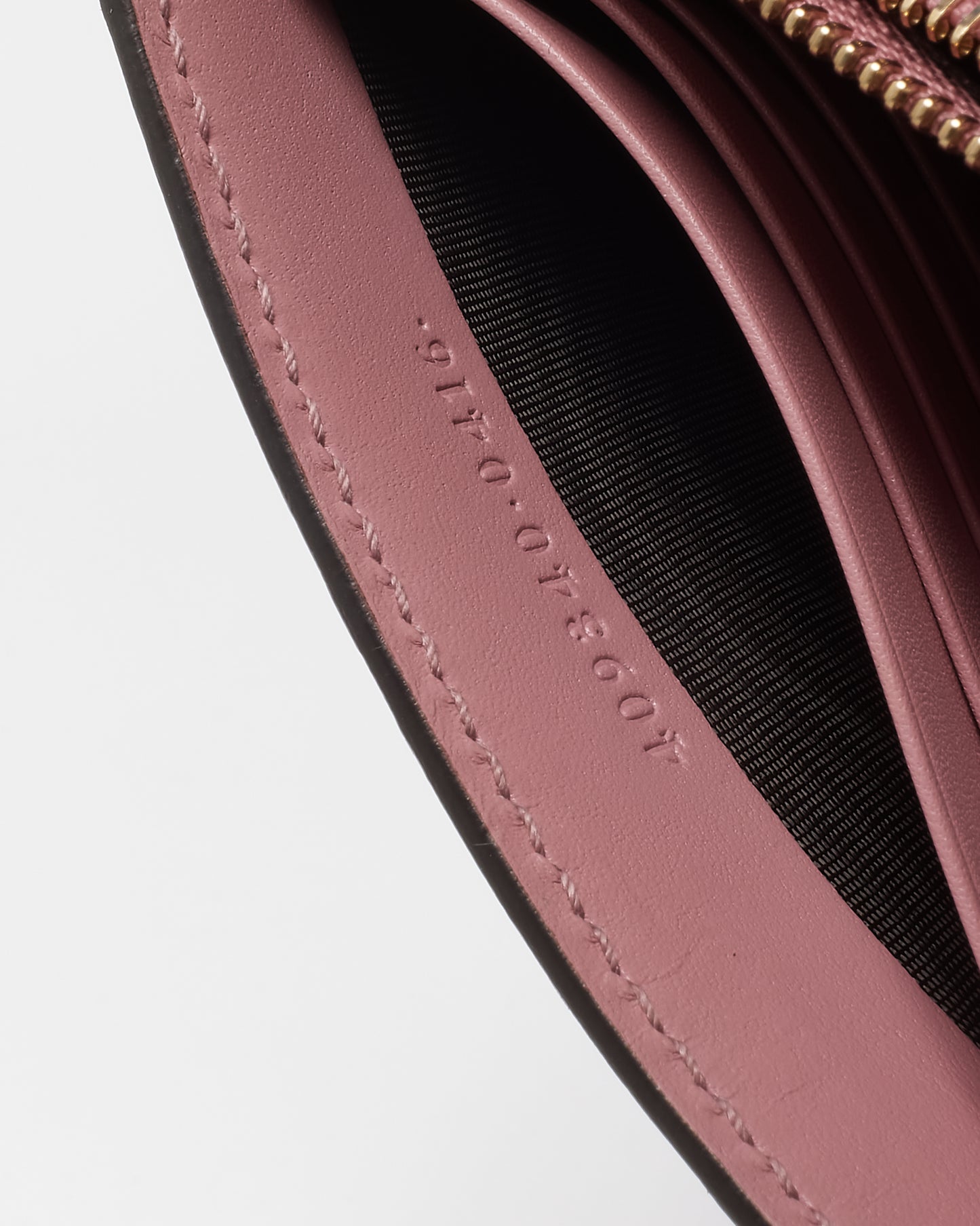 Gucci Pink Guccissima Leather Interlocking G Wallet on Chain WOC Crossbody Bag