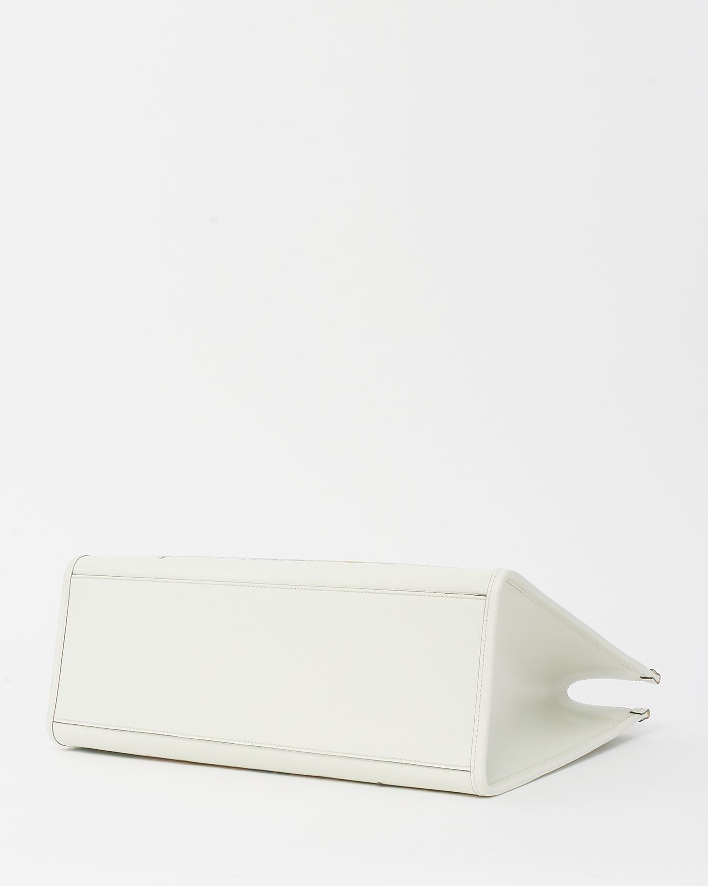 Gucci White/Blue/Multi Coated Canvas Medium Tiger Tote with Strap