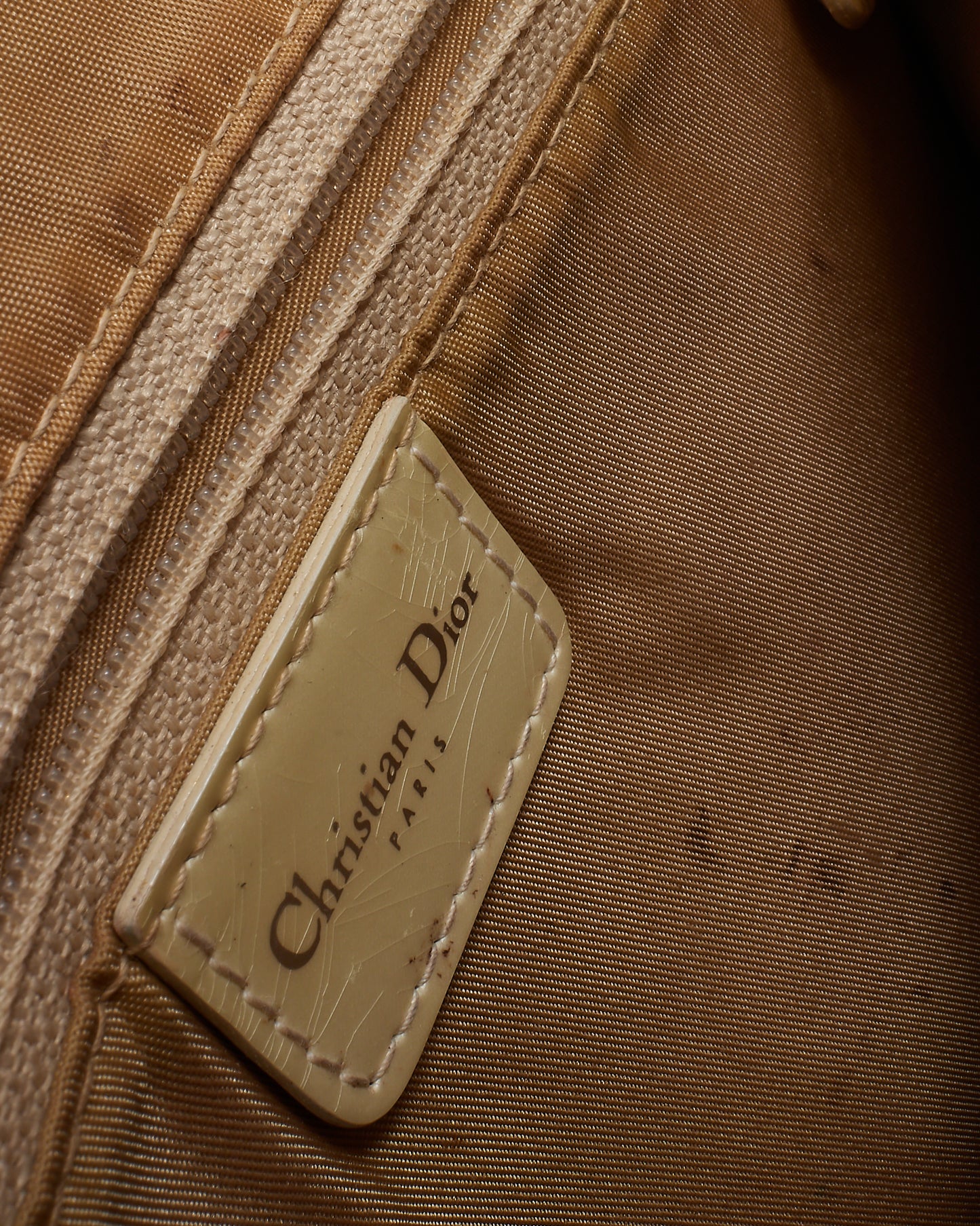 Dior Vintage Cream Pony Hair Fur Malice Chain Shoulder Bag