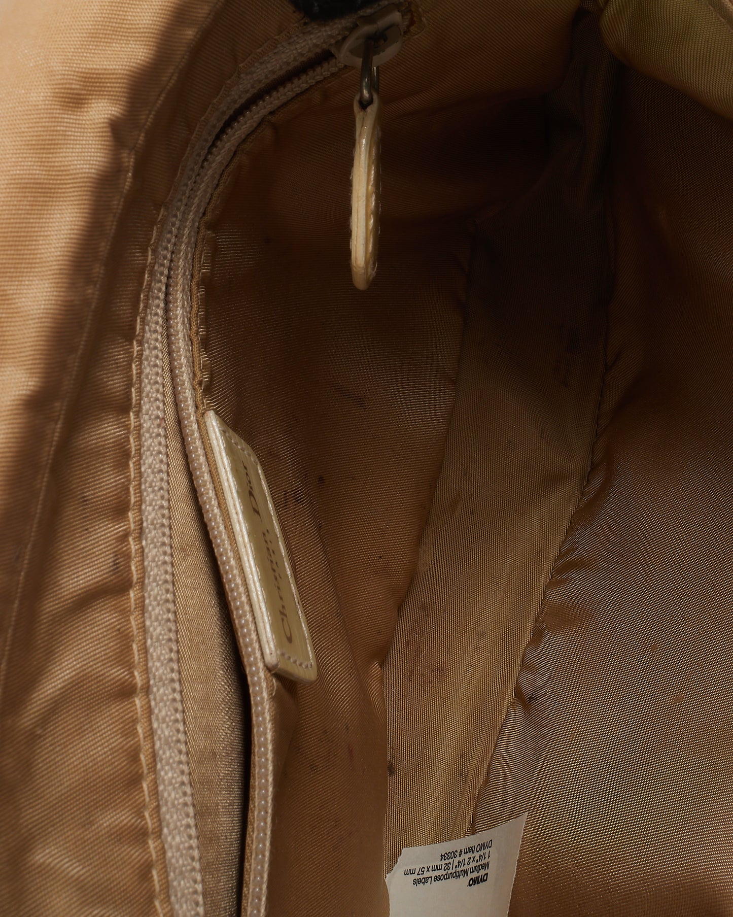 Dior Vintage Cream Pony Hair Fur Malice Chain Shoulder Bag