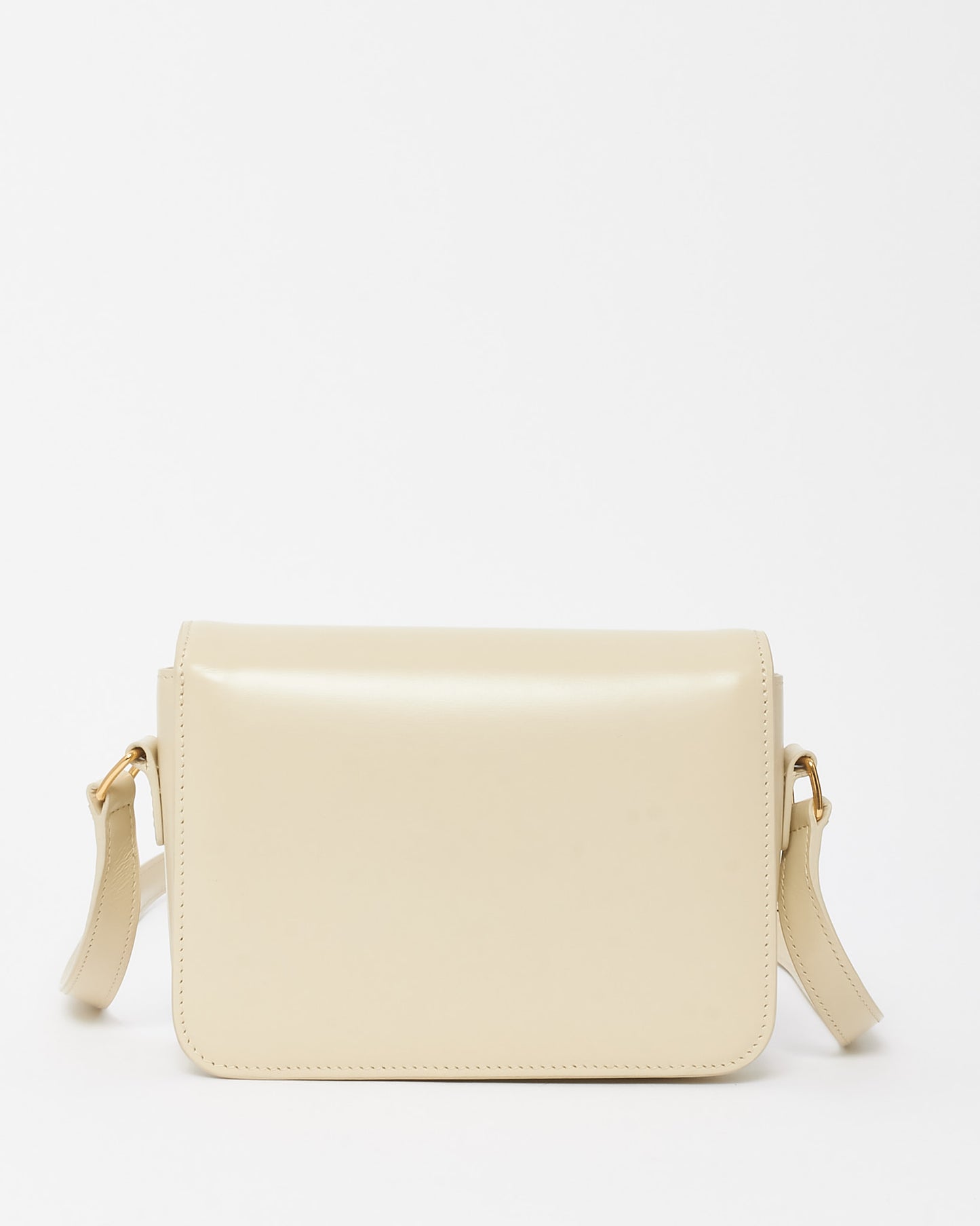 Celine Beige Smooth Leather Teen Triomphe Crossbody Bag GHW